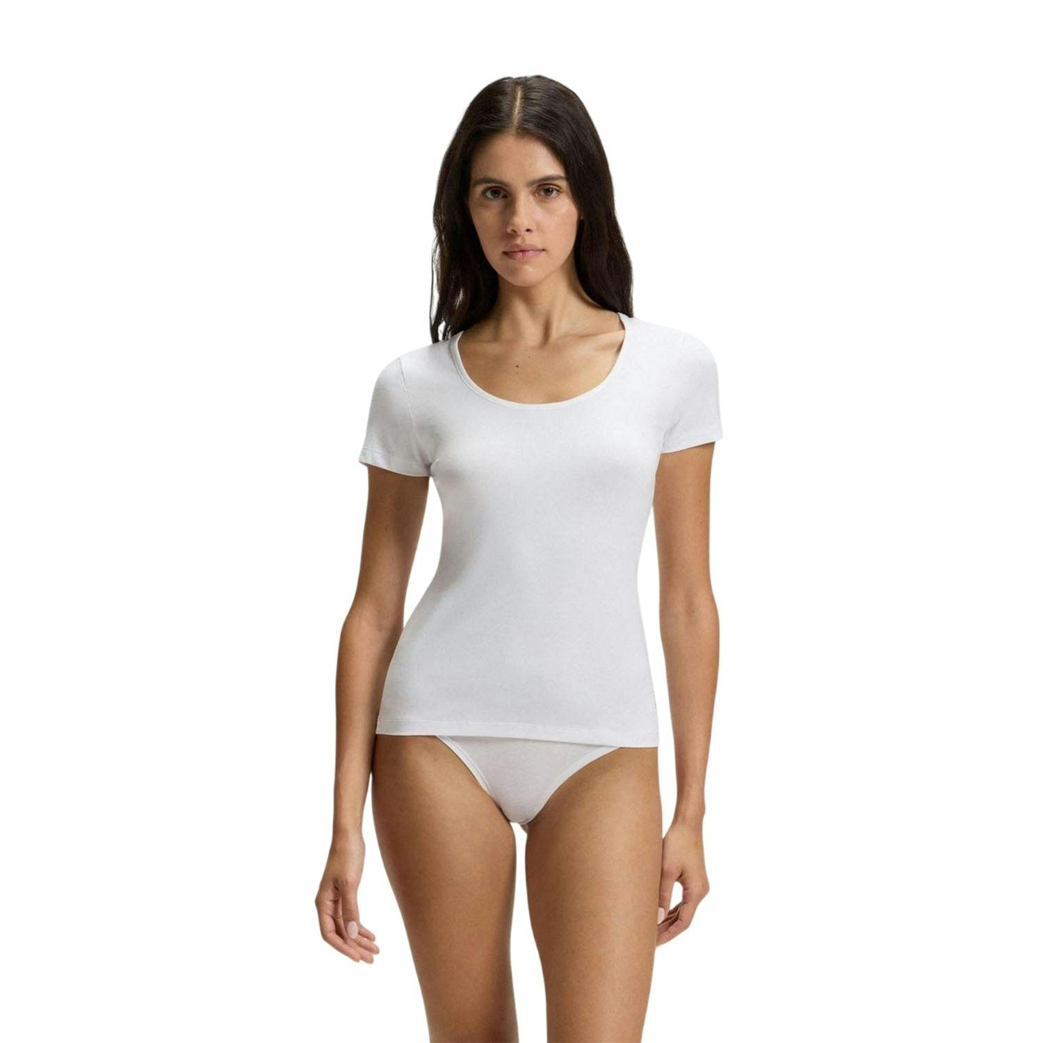 Hugo Women's White Stretch T-Shirt (Pack Of 2) - Xs - 95% Cotton/5% Elastane
