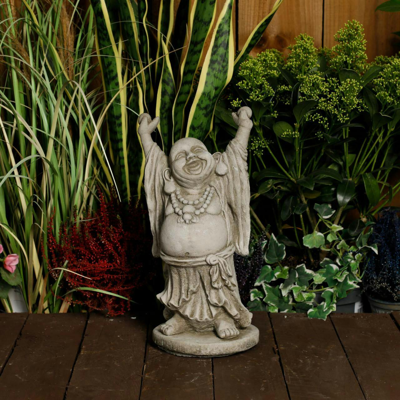 Osn Happy Buddha Hand Up Small Statue Garden Ornament