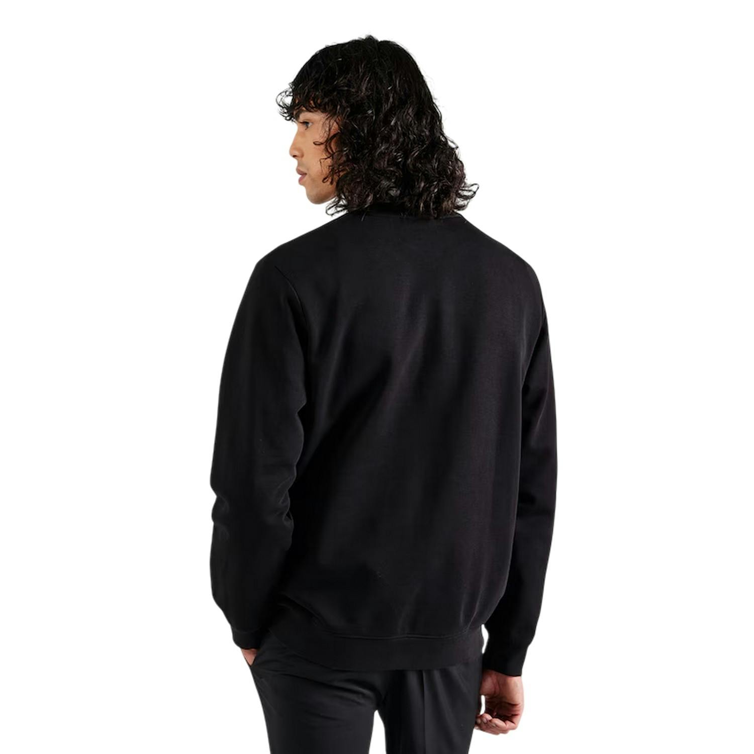 Hugo Men's Black Contrast Logo French Terry Sweatshirt - Xs - 100% Cotton