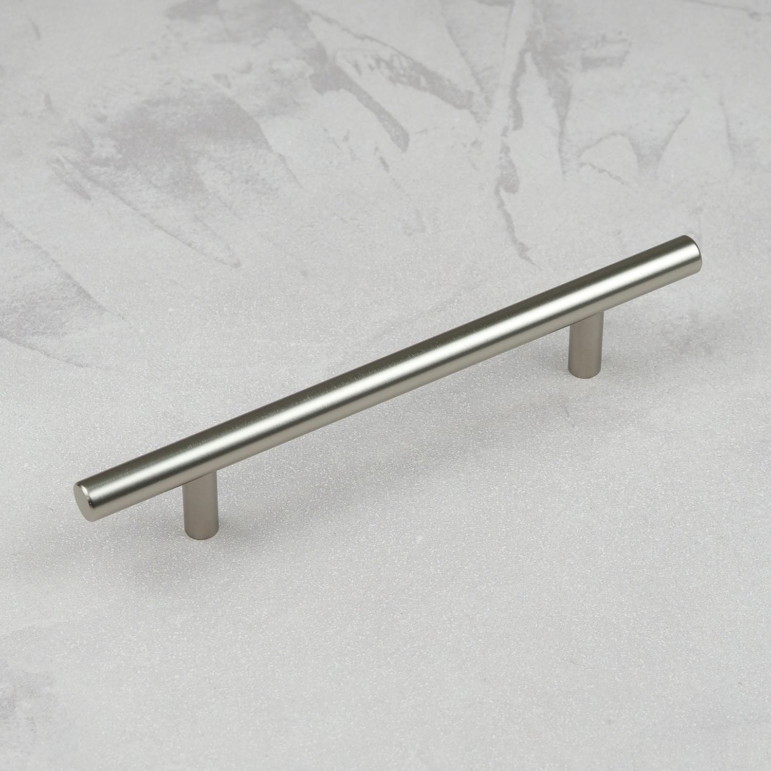 Rackhams Brushed Nickel T-Bar Handles - 128Mm Handle