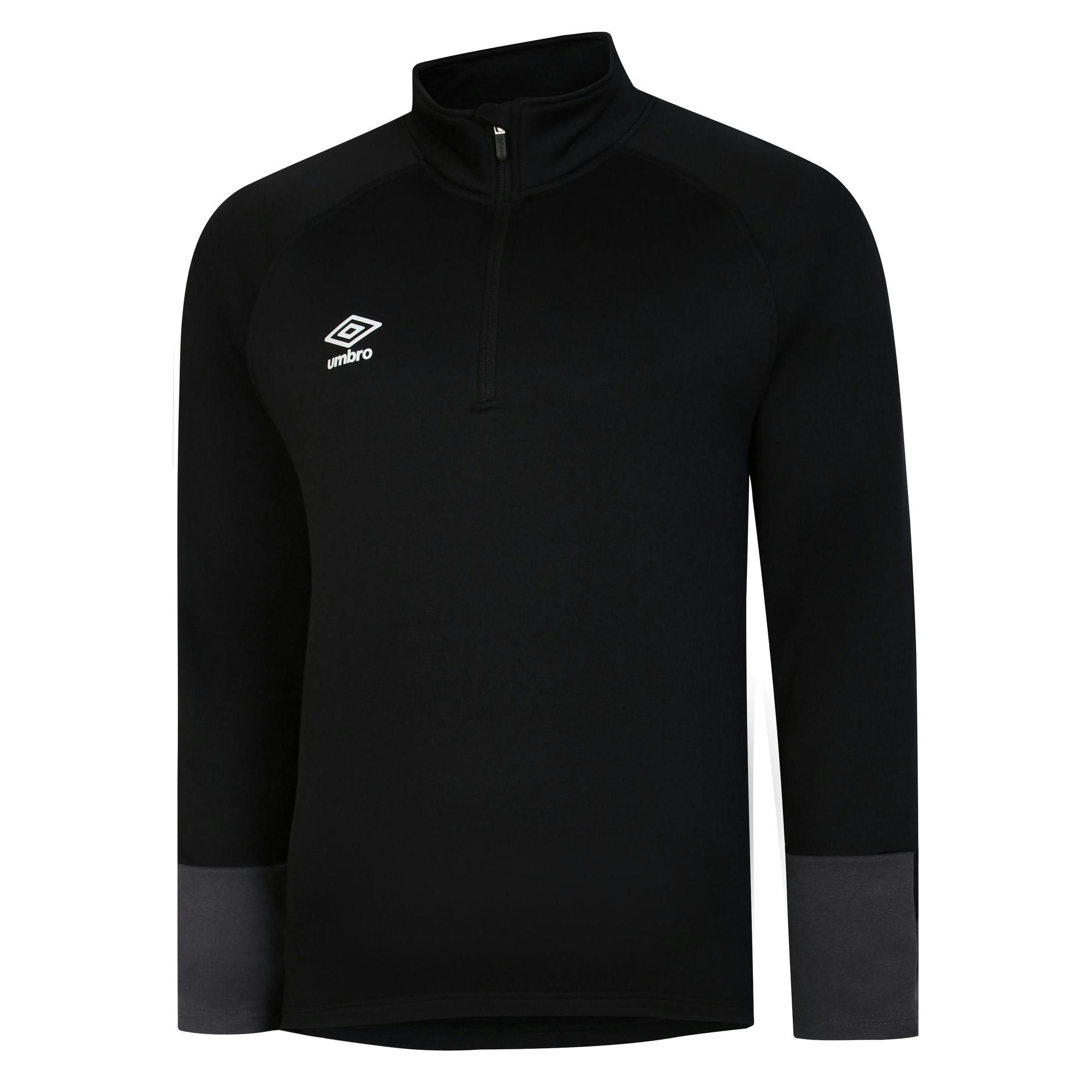 Umbro Men's Black/White Total Training Track Jacket - /Carbon - Xxl - /Carbon - 100% Cotton