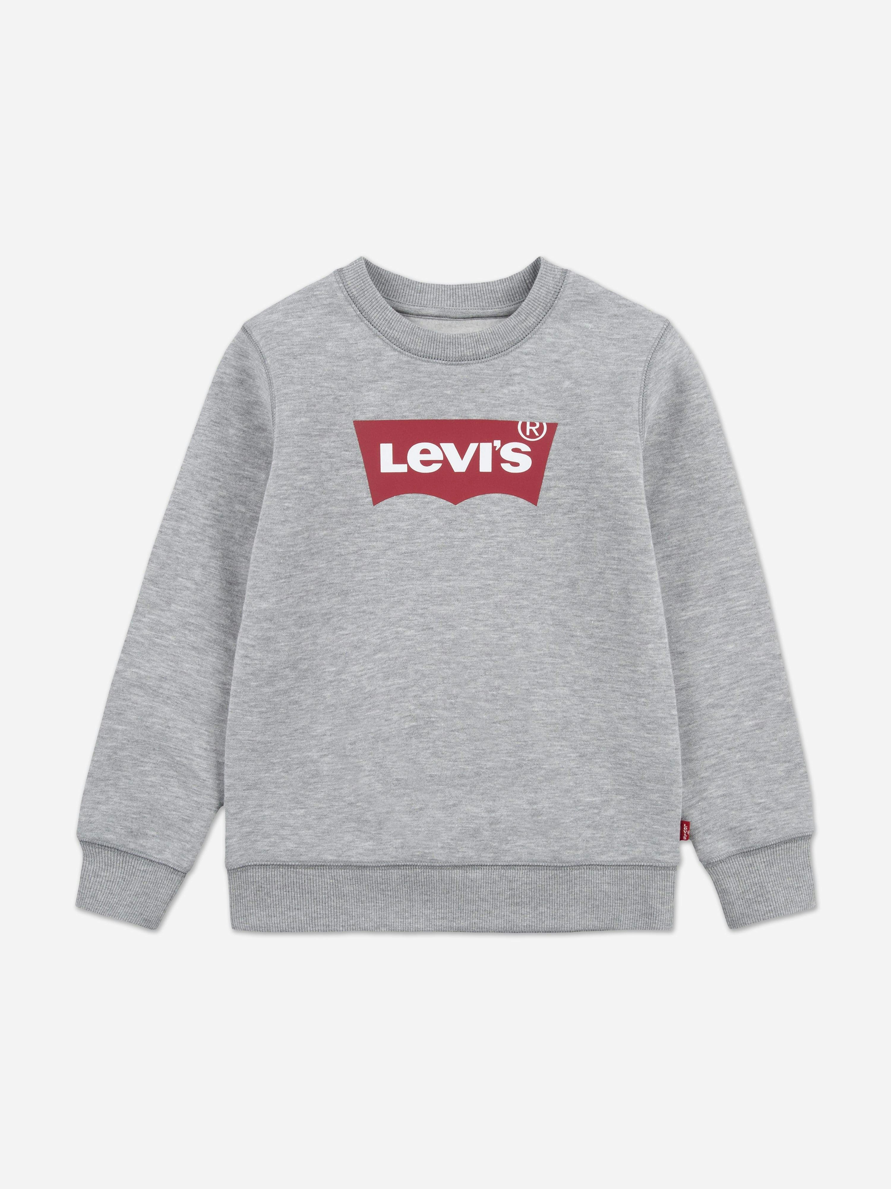 Levi's Kids Wear Boys Grey Levi's Batwing Crew Neck Sweatshirt In - 6 Yrs