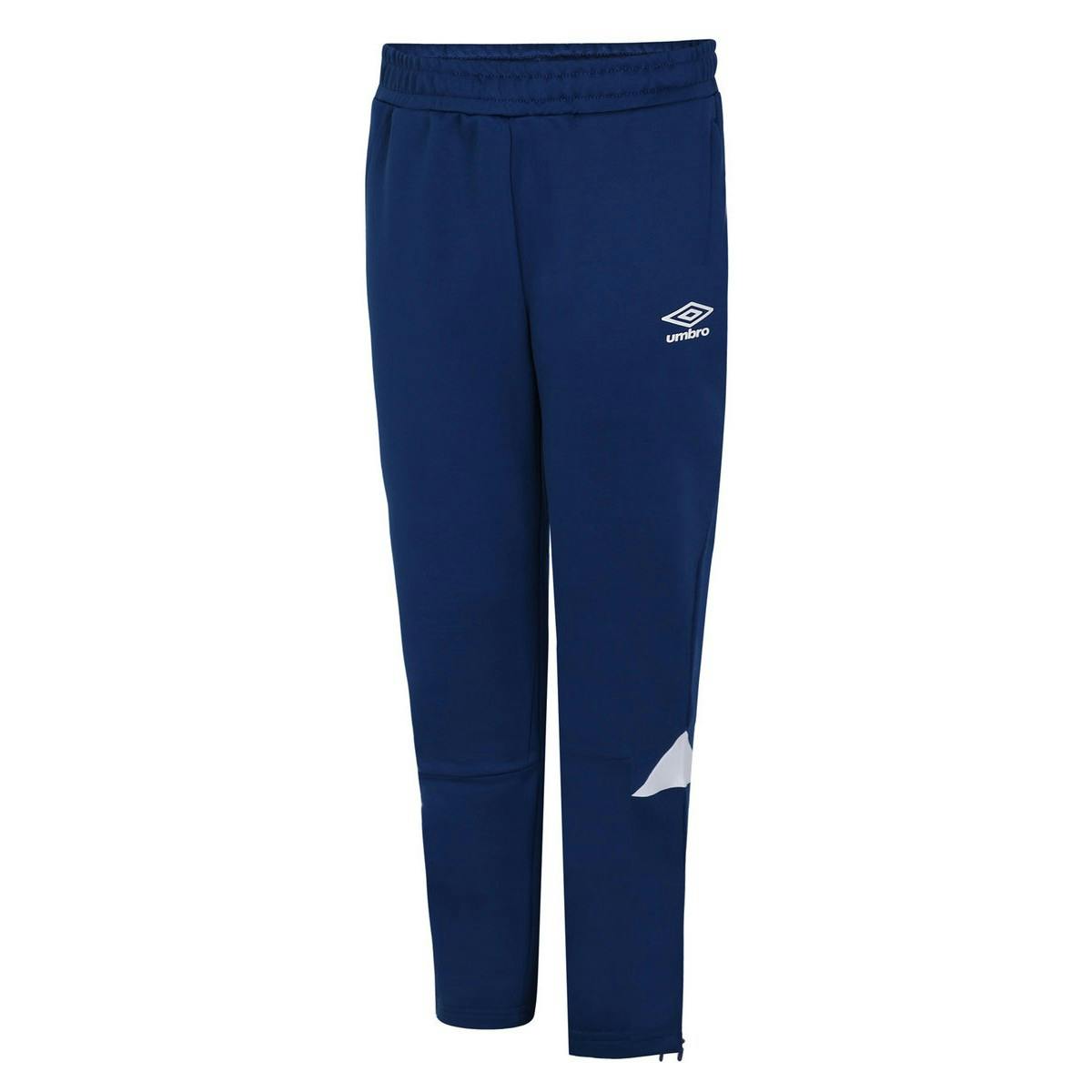 Umbro White Kids Total Tapered Training Jogging Bottoms - Navy/ - 7-8 Years - Navy/ - 100% Polyester