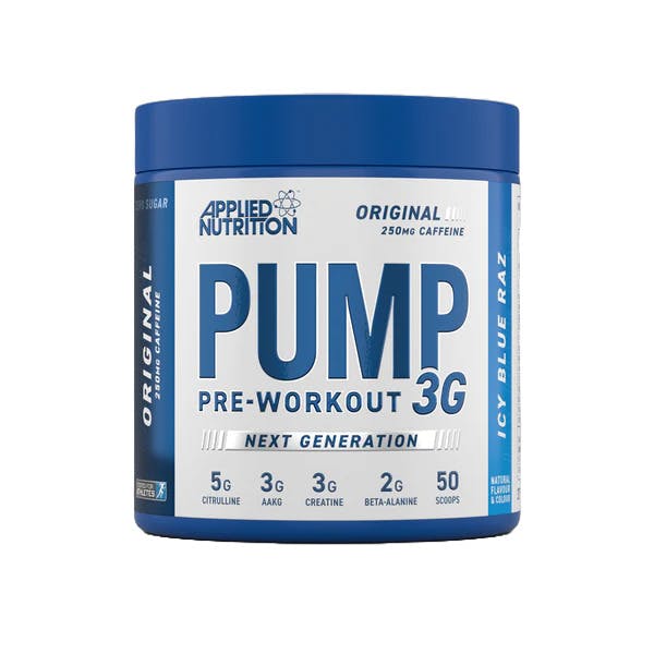 Applied Nutrition Blue Pump 3G Pre-Workout – 375 Grams - Icy Raz - Image 4