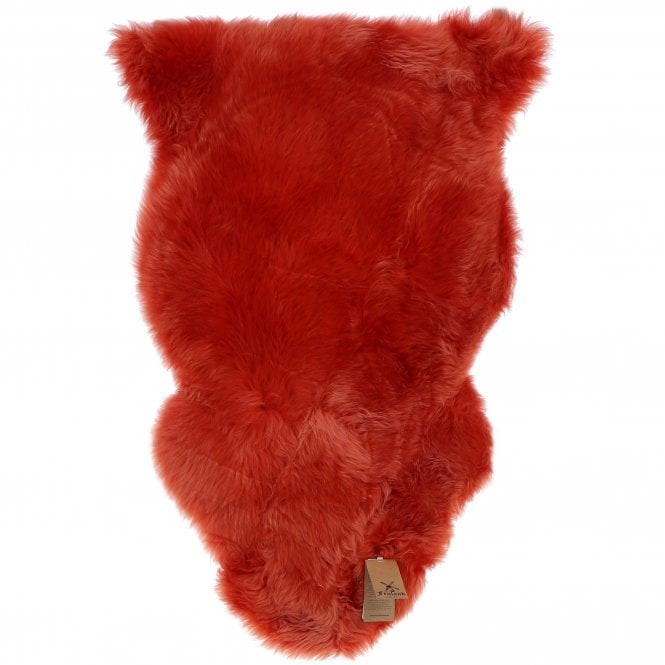 Rackhams Orange Single Australian Sheepskin Rug - Single - Sheepskin