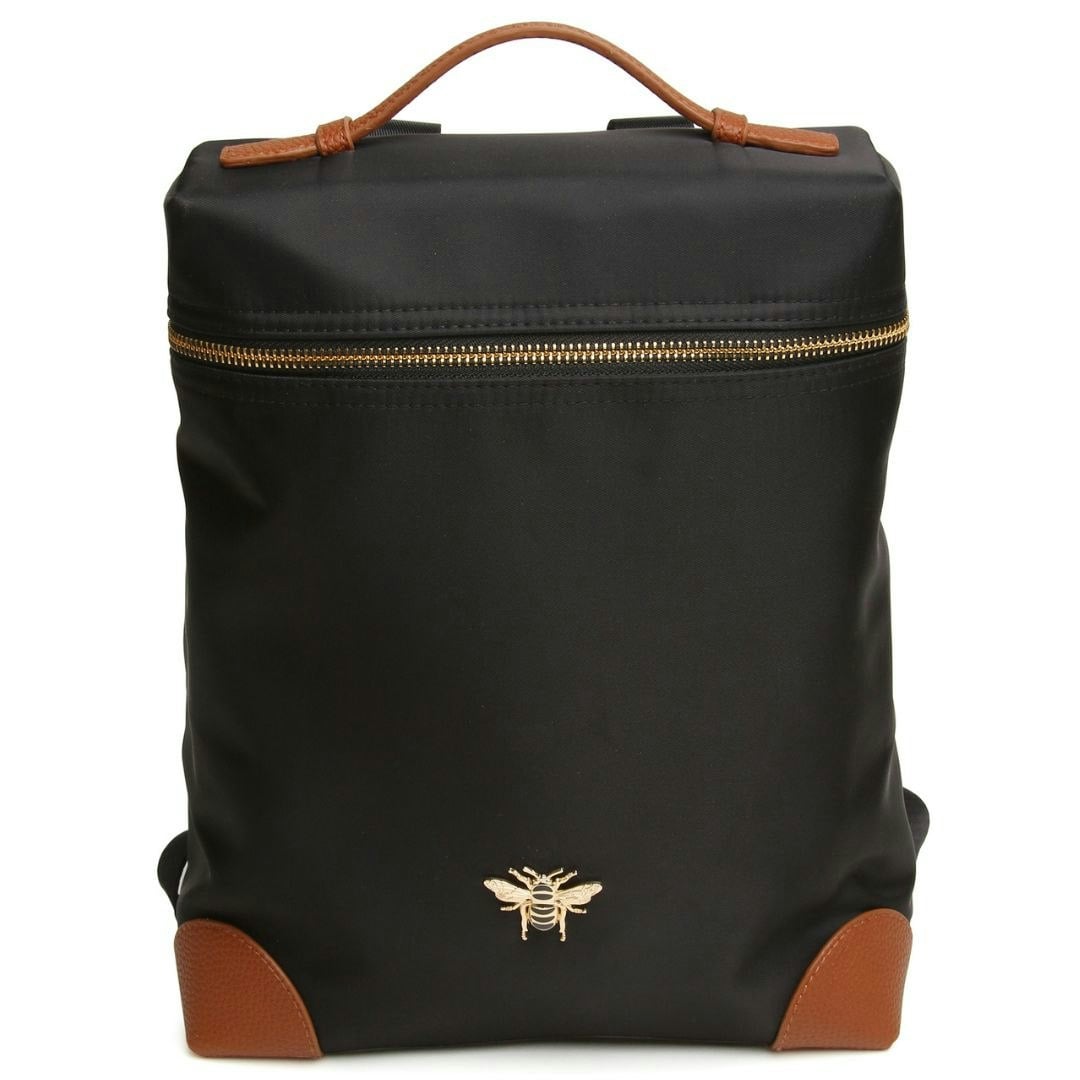 Alice Wheeler Black Primrose Bee Lightweight Backpack