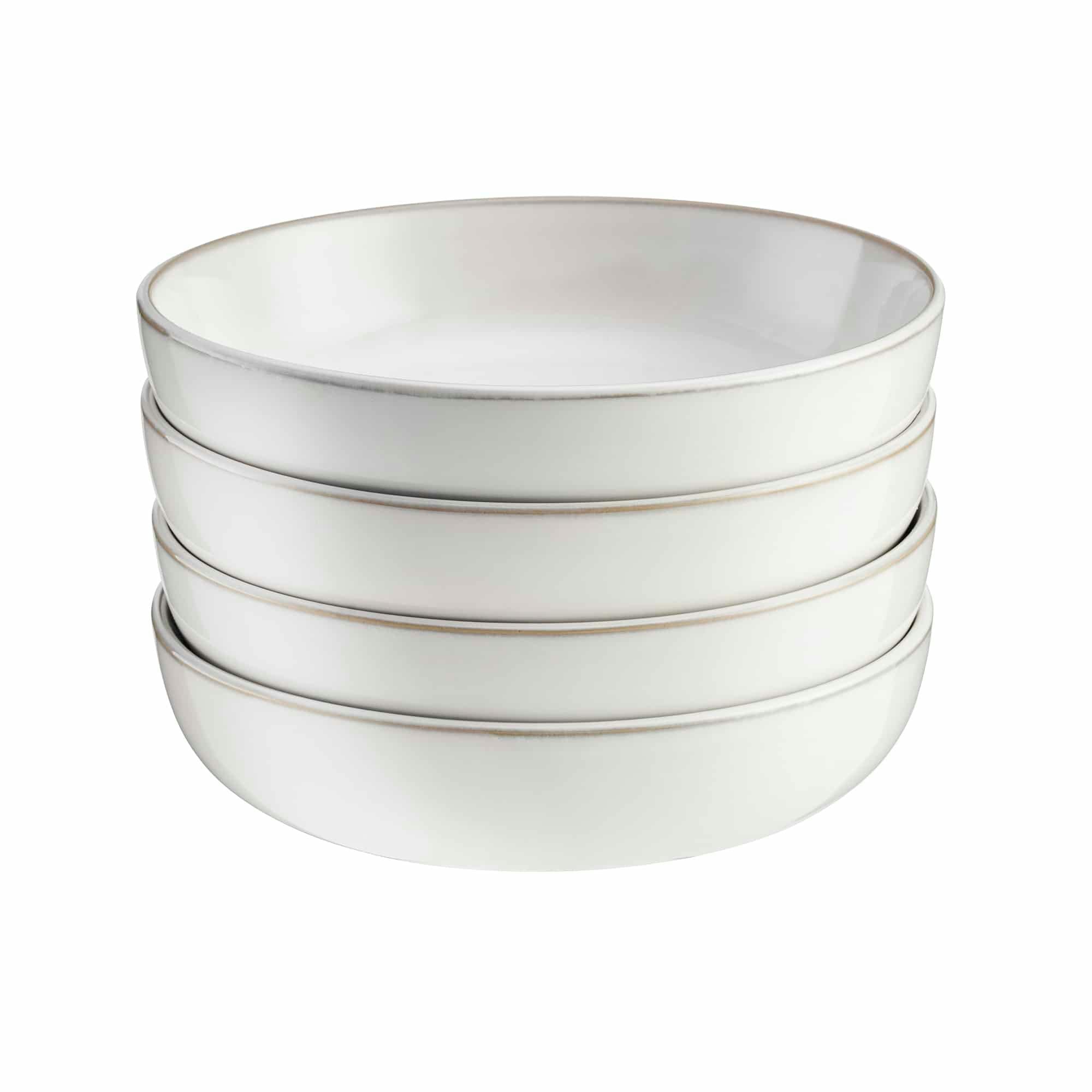 Rackhams White Set Of 4 Nordic Stoneware Pasta Bowls |