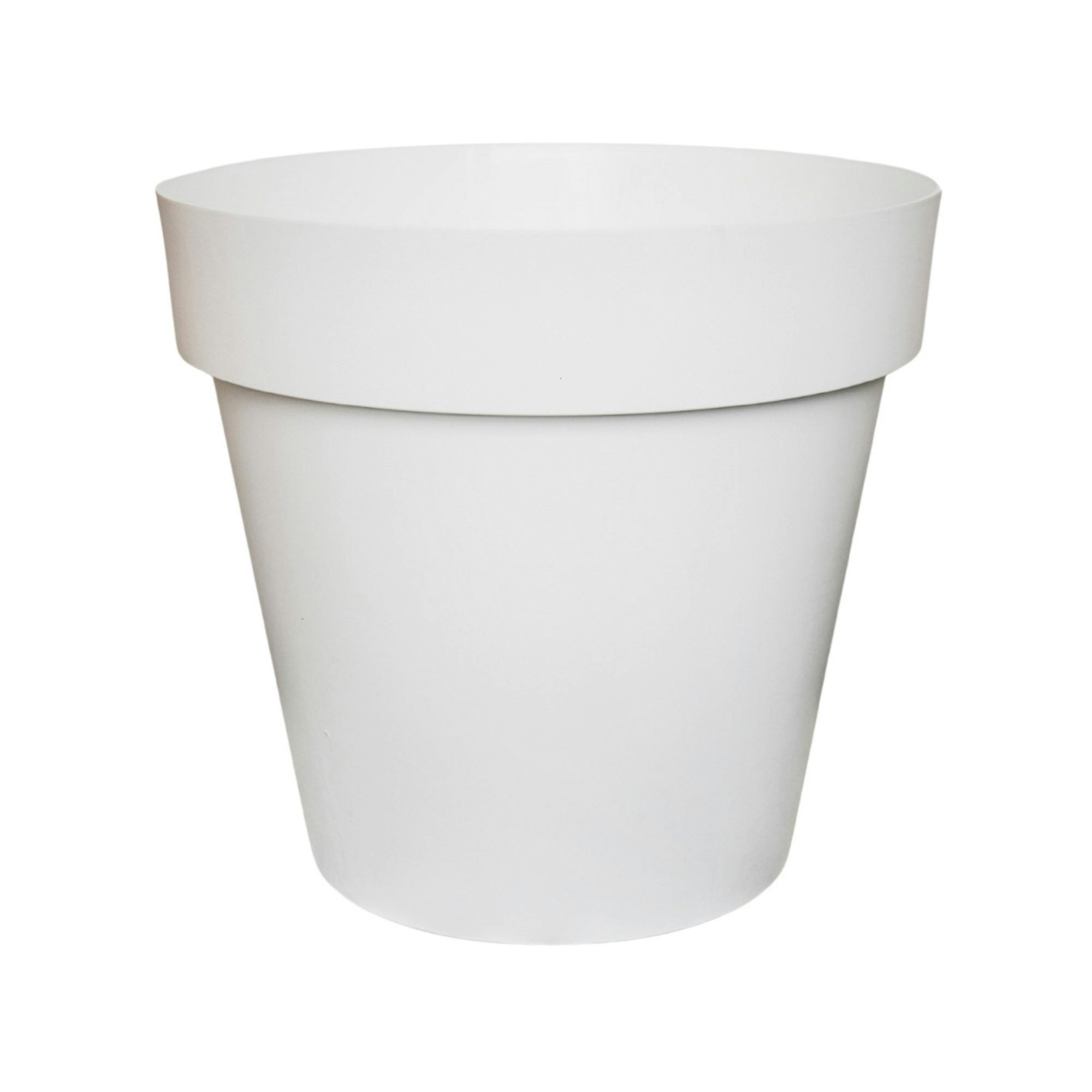 Rackhams White Cleo Planter With Wheels - Small