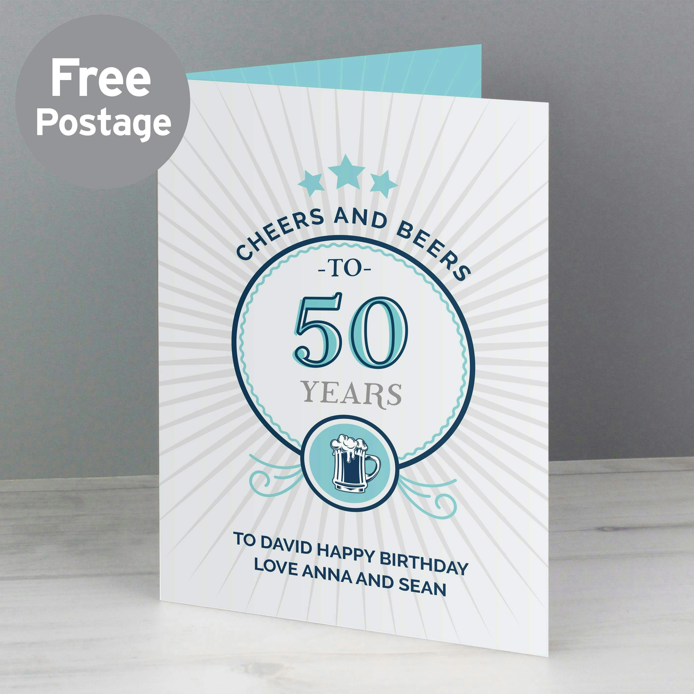 Personalised Memento Company Personalised Cheers And Beers Birthday Card