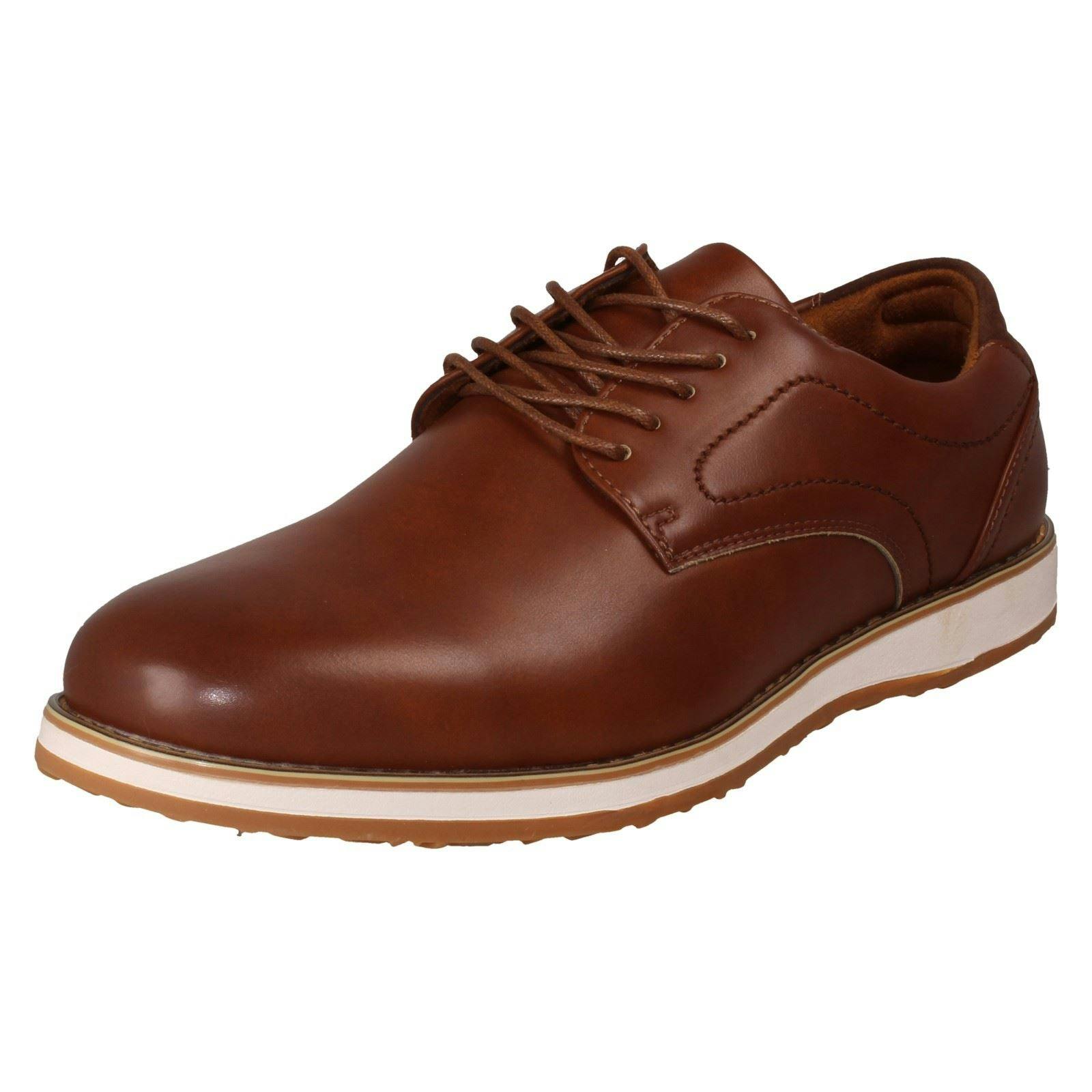 Thomas Blunt Men's Low Lace Up Shoes A2208 - Tan - Uk 11