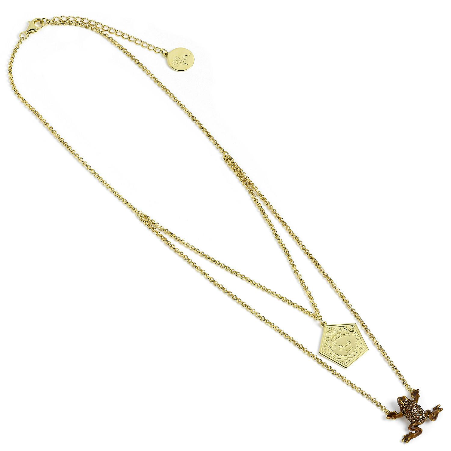 The Carat Shop Silver Harry Potter Sterling Chocolate Frog Necklace With Crystal Elements