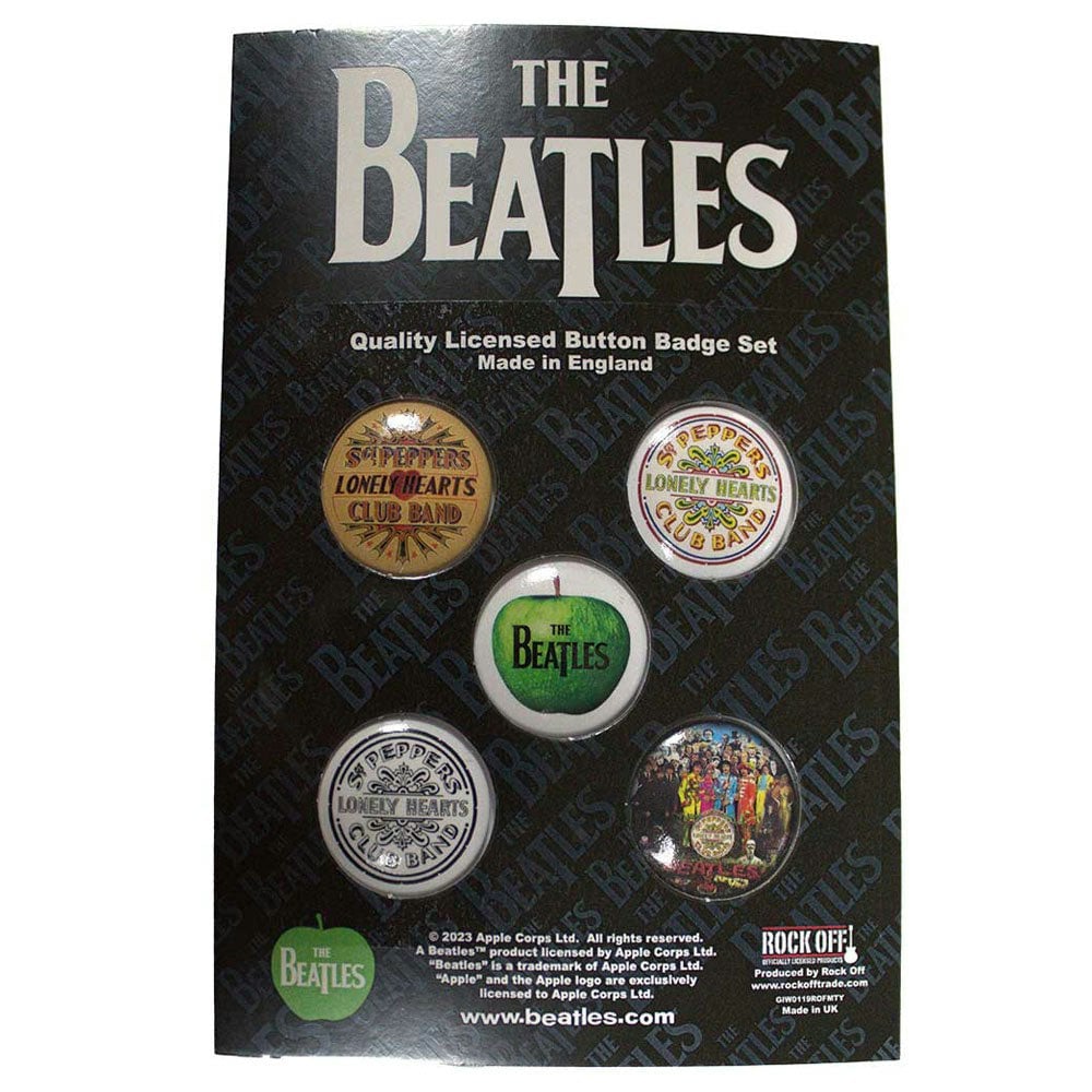 Paradiso Clothing The Beatles Sgt Pepper Button Badge Pack