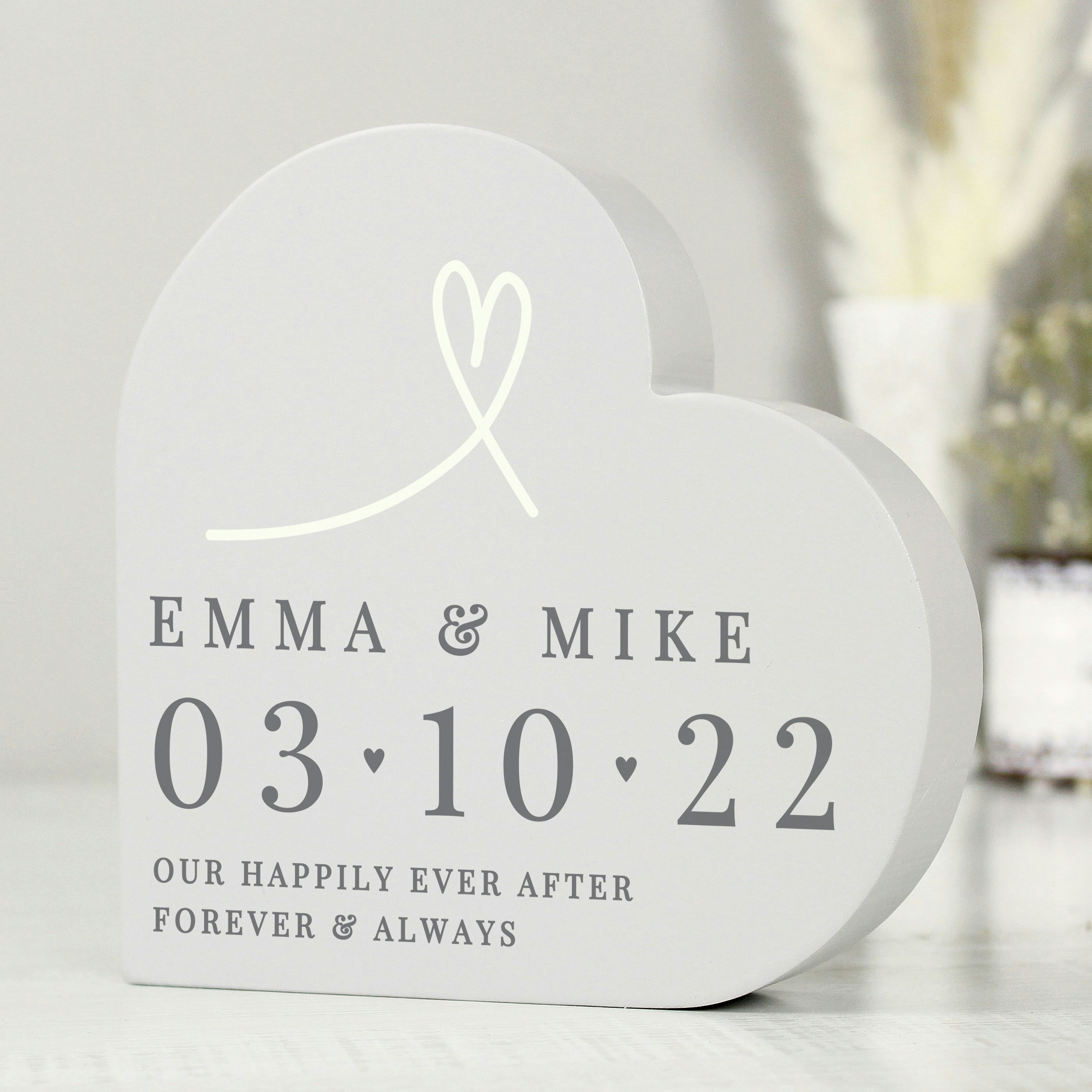 Rackhams Grey Personalised Anniversary Heart Ornament