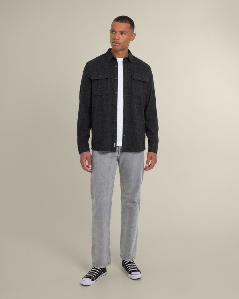 Larsson & Co Ribe - Jersey Casual Overshirt - Xl - Charcoal