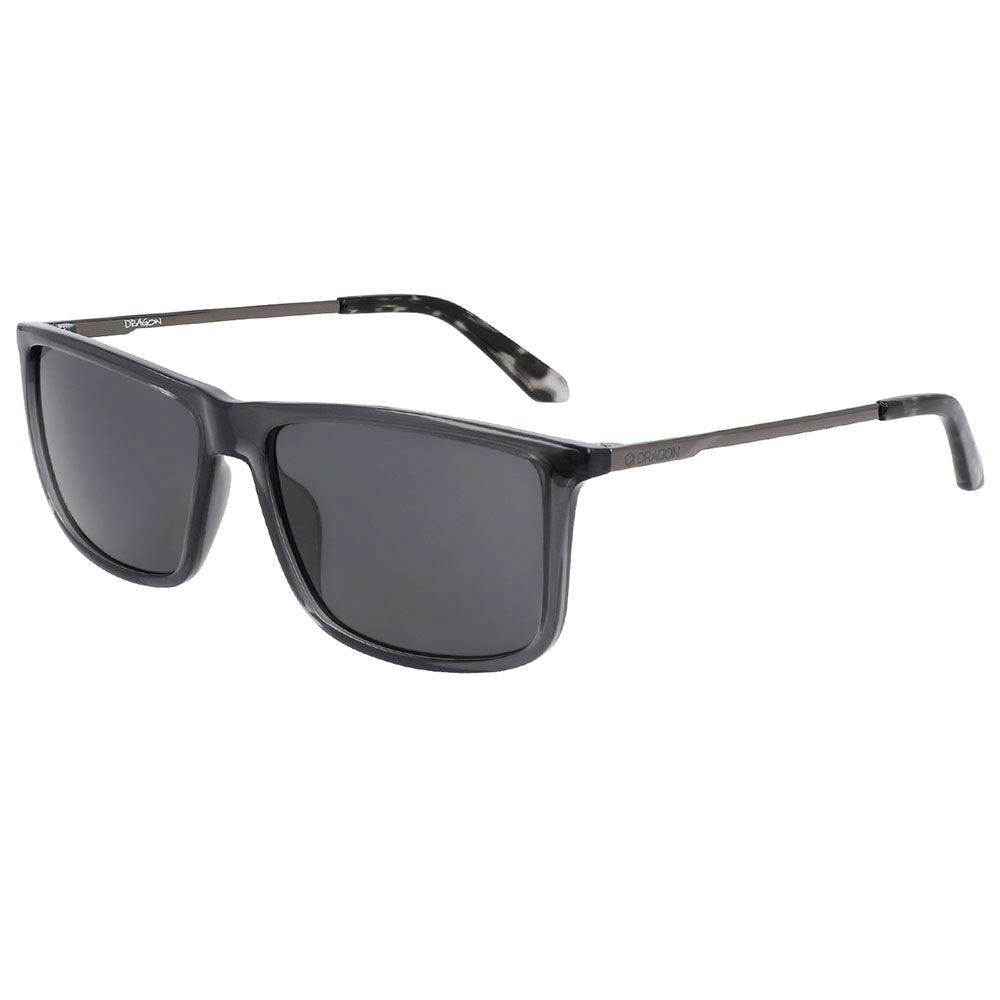 Dragon Grey/Black Damien - Shiny Crystal/ Tortoise With Lumalens Smoke Lens - 61
