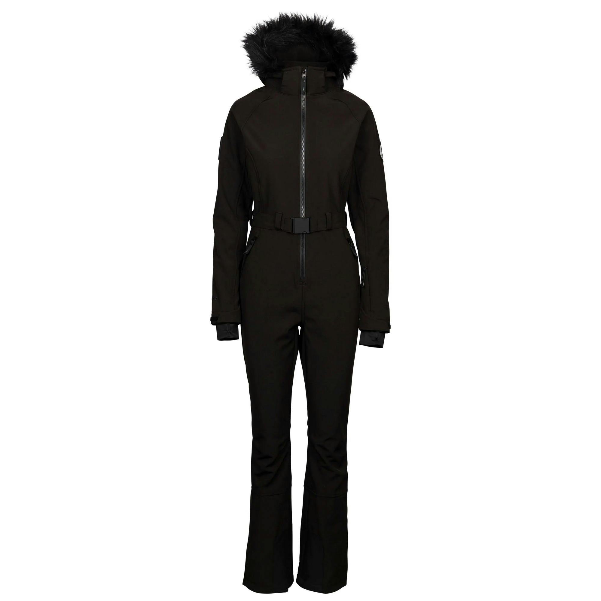 Trespass Women's Black Valene Dlx Ski Suit - Xs - 94% Polyester/6% Elastane