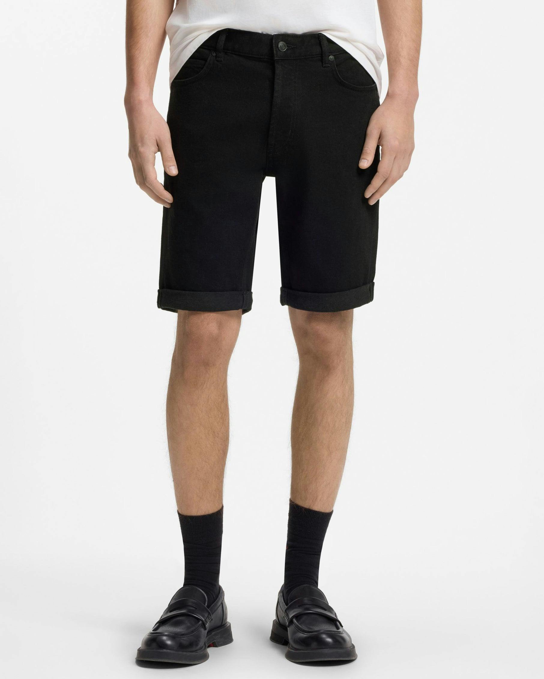Hugo Men's Black 634 Tapered Fit Denim Shorts - 001 - 001 - W34