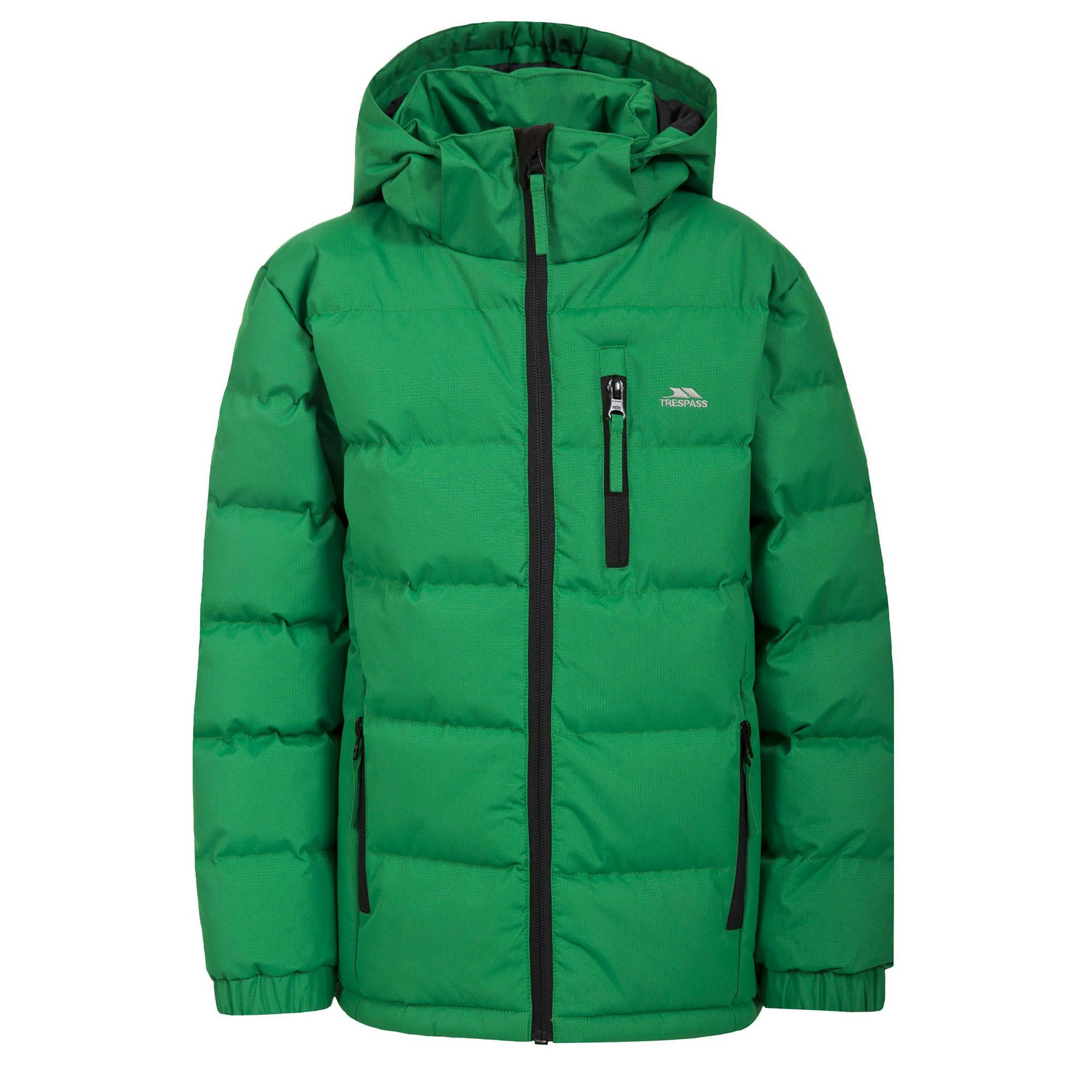 Trespass Men's Light Green Boy's Tuff Padded Winter Jacket In | Size: 3-4 Years - Image 2
