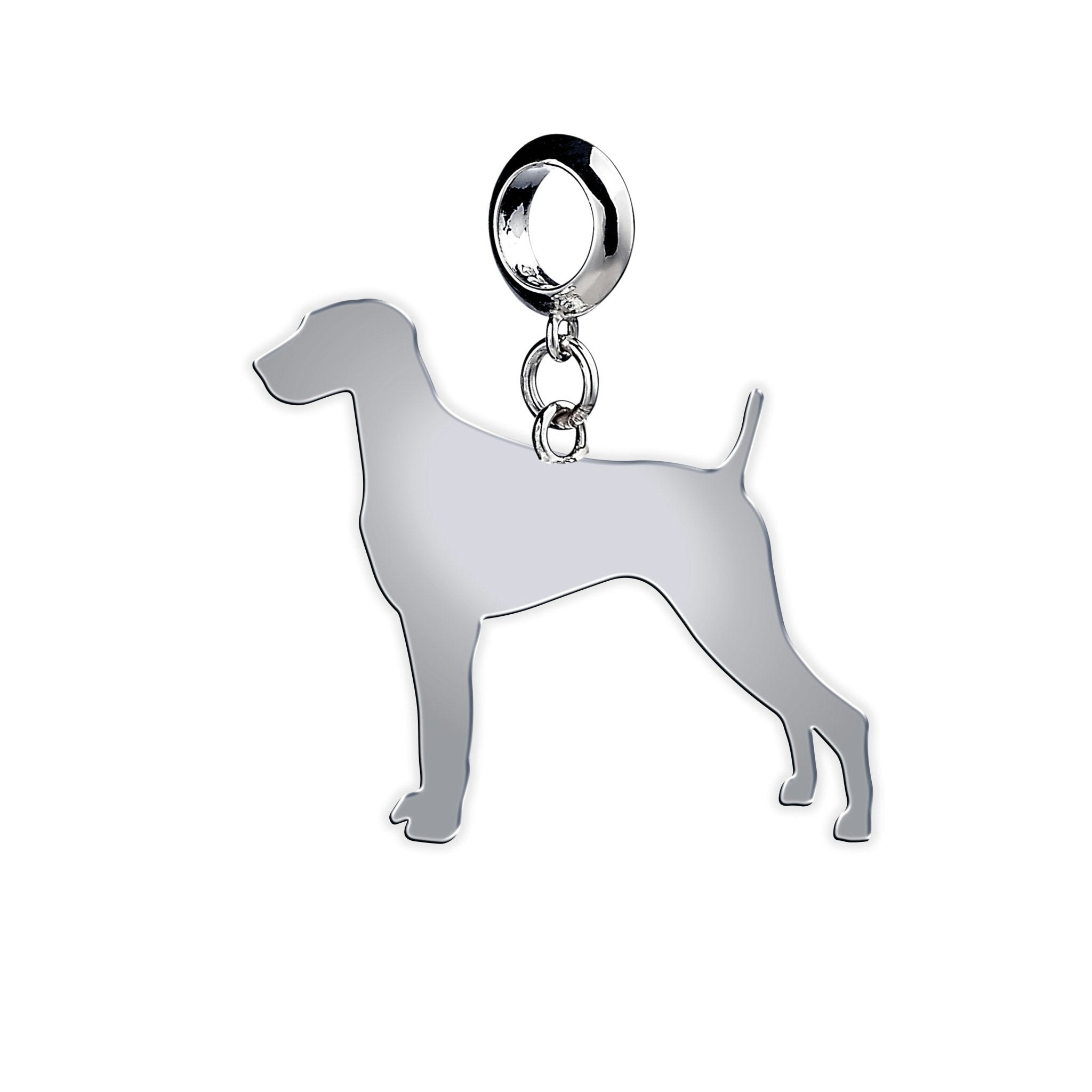 Mylee London Silver Weimaraner Silhouette Charm - Yes - Slider Charm