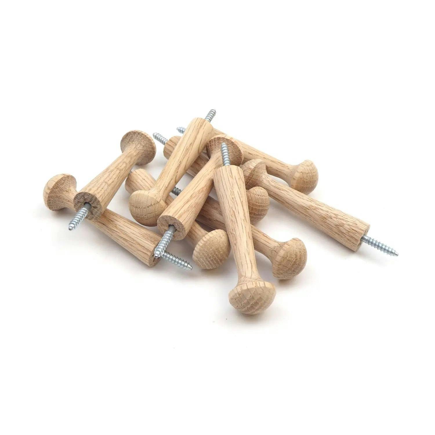 Rackhams Grain Oak Shaker Peg - Screw In Version 3.5" / 90Mm - Pack Of 10 - Image 3
