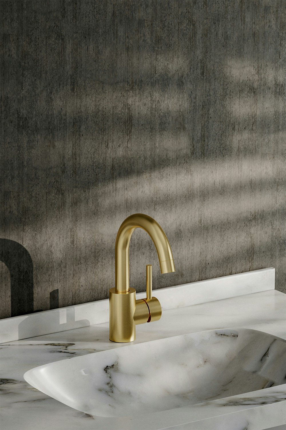 Rackhams Gold Arc Single-Handle Faucet With Swivel Spout