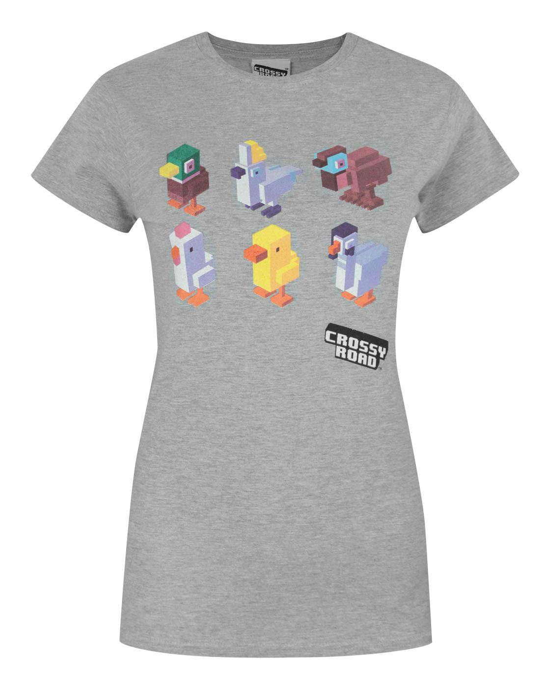 Vanilla Underground Women's Grey Crossy Road Short Sleeved T-Shirt - Large