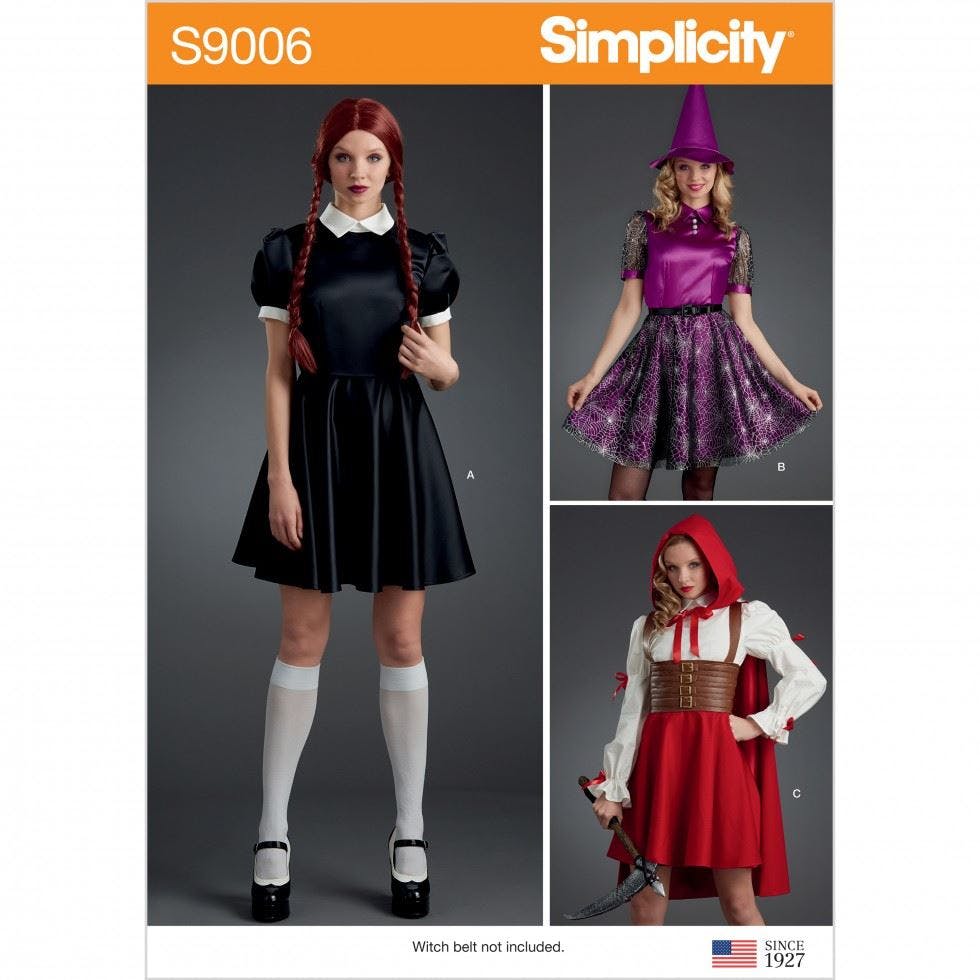 Simplicity Women's Sewing Pattern 9006, Costumes For H5 (6-8-10-12-14) - Intermediate - H5 (6-8-10-12-14)