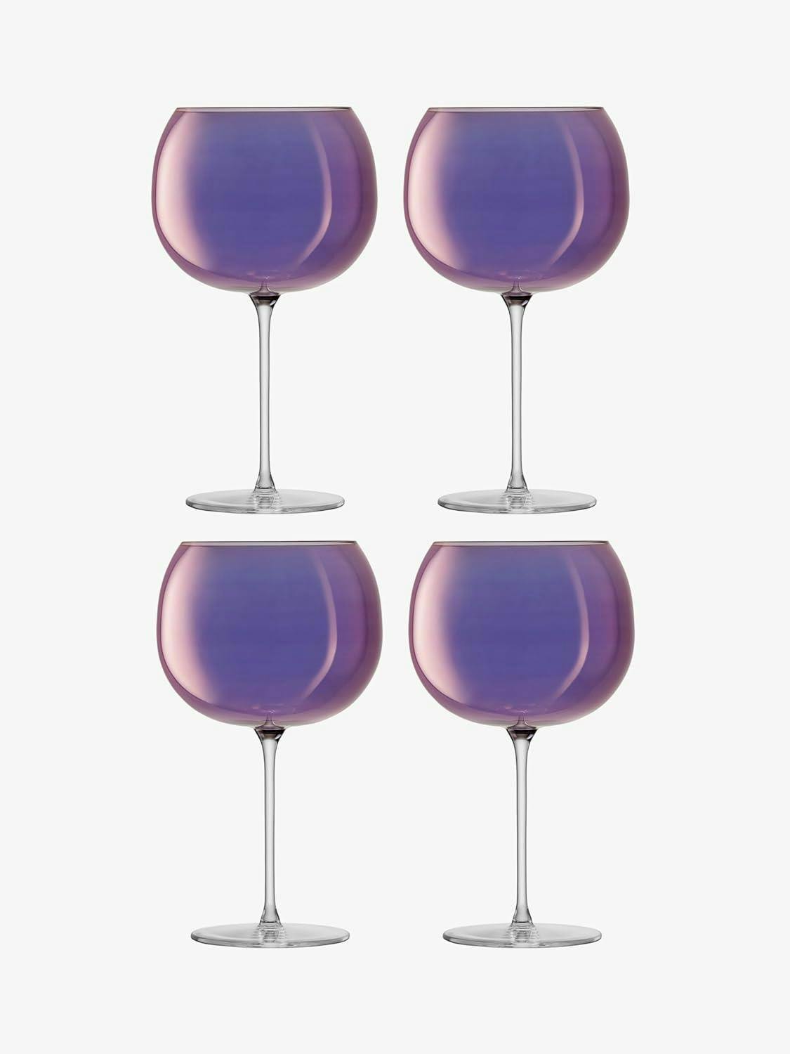 Lsa International Aurora 680Ml Balloon Glass Set Of 4 Violet - 680Ml - Violet - Glass