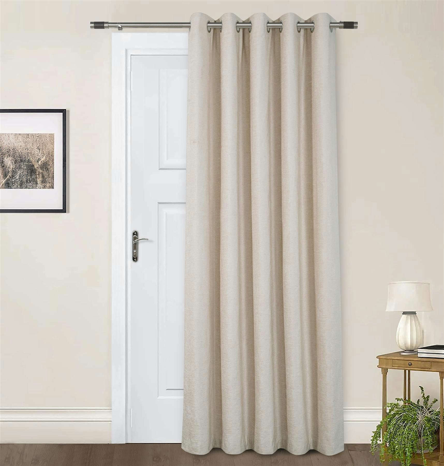Sundour Cream Amberley Chenille Eyelet Door Curtain - 66 X 84"