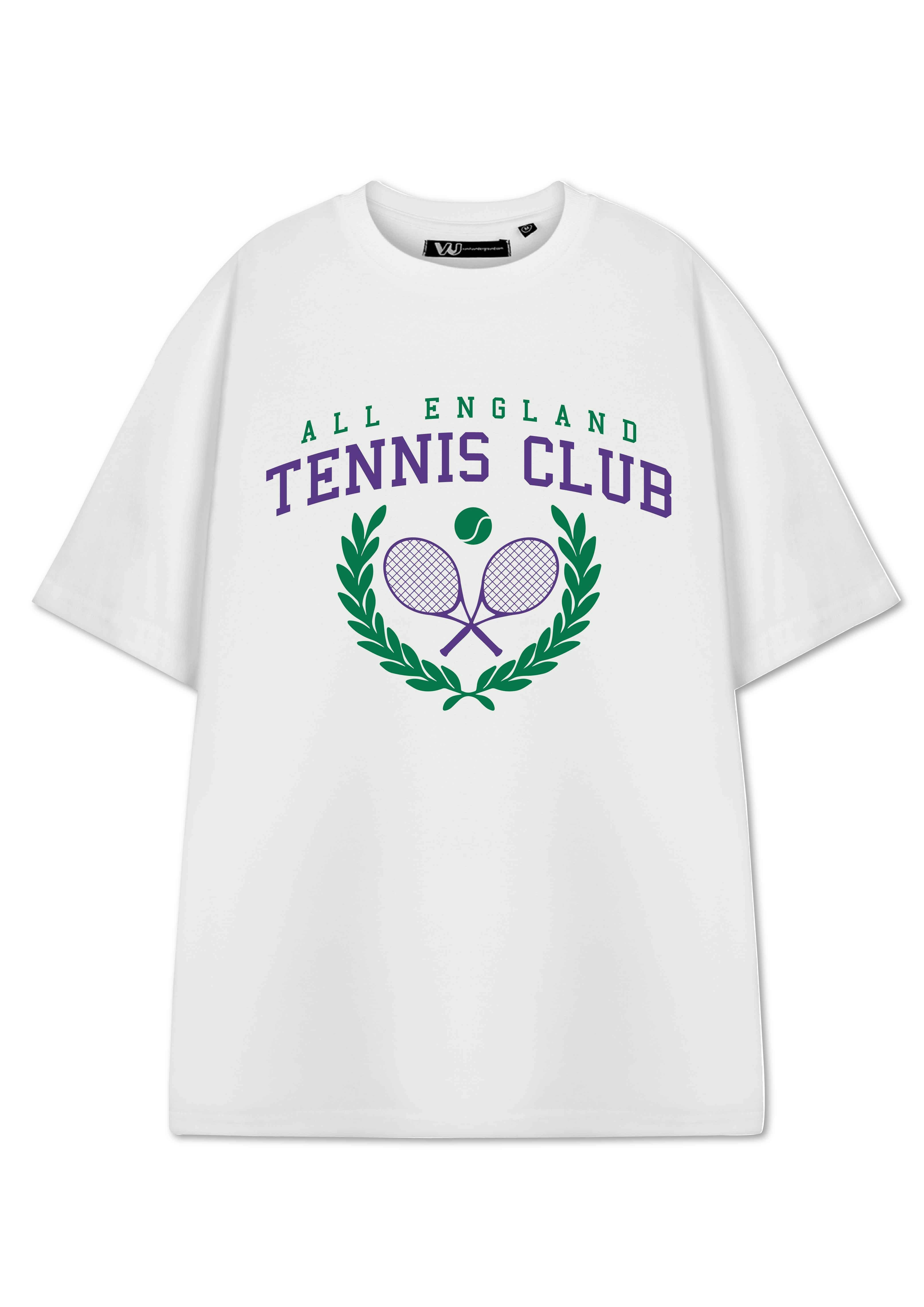 Vanilla Underground Unisex White Show Me The Merch Tennis Club Short Sleeved T-Shirt - Medium