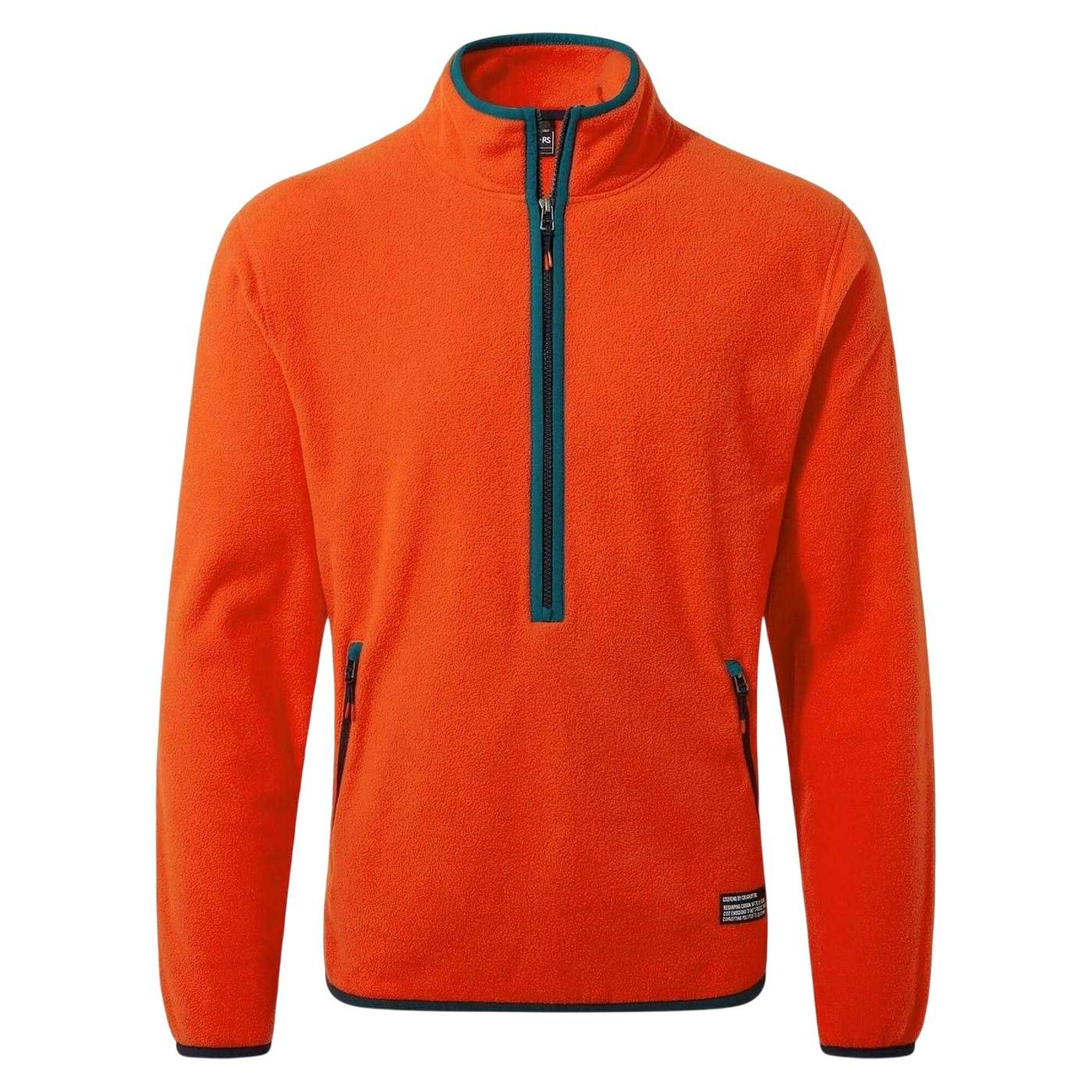 Craghoppers Men's Red Mock Neck Regular Sweatshirt - Macaw - L - Macaw - 100% Polyester