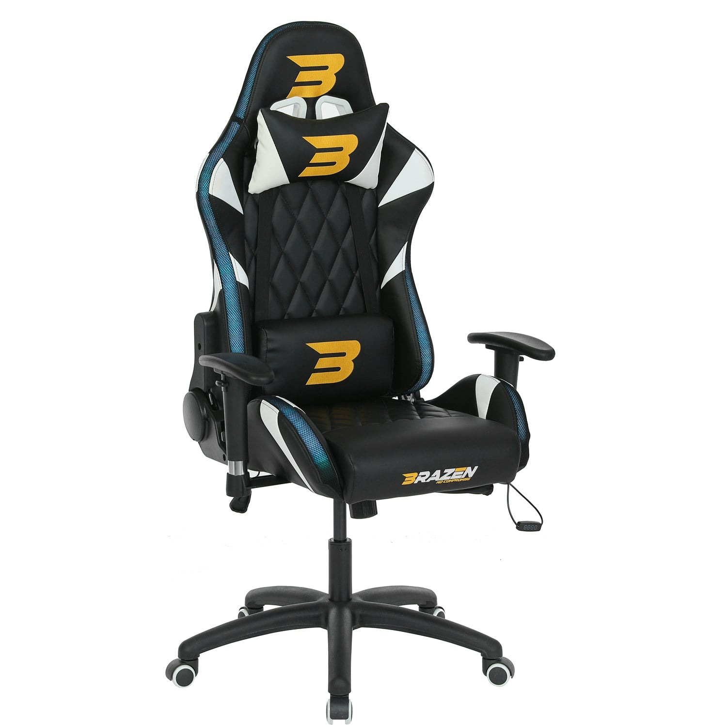 Rackhams White Venom Elite Esports Pc Gaming Chair With Rgb - Pu
