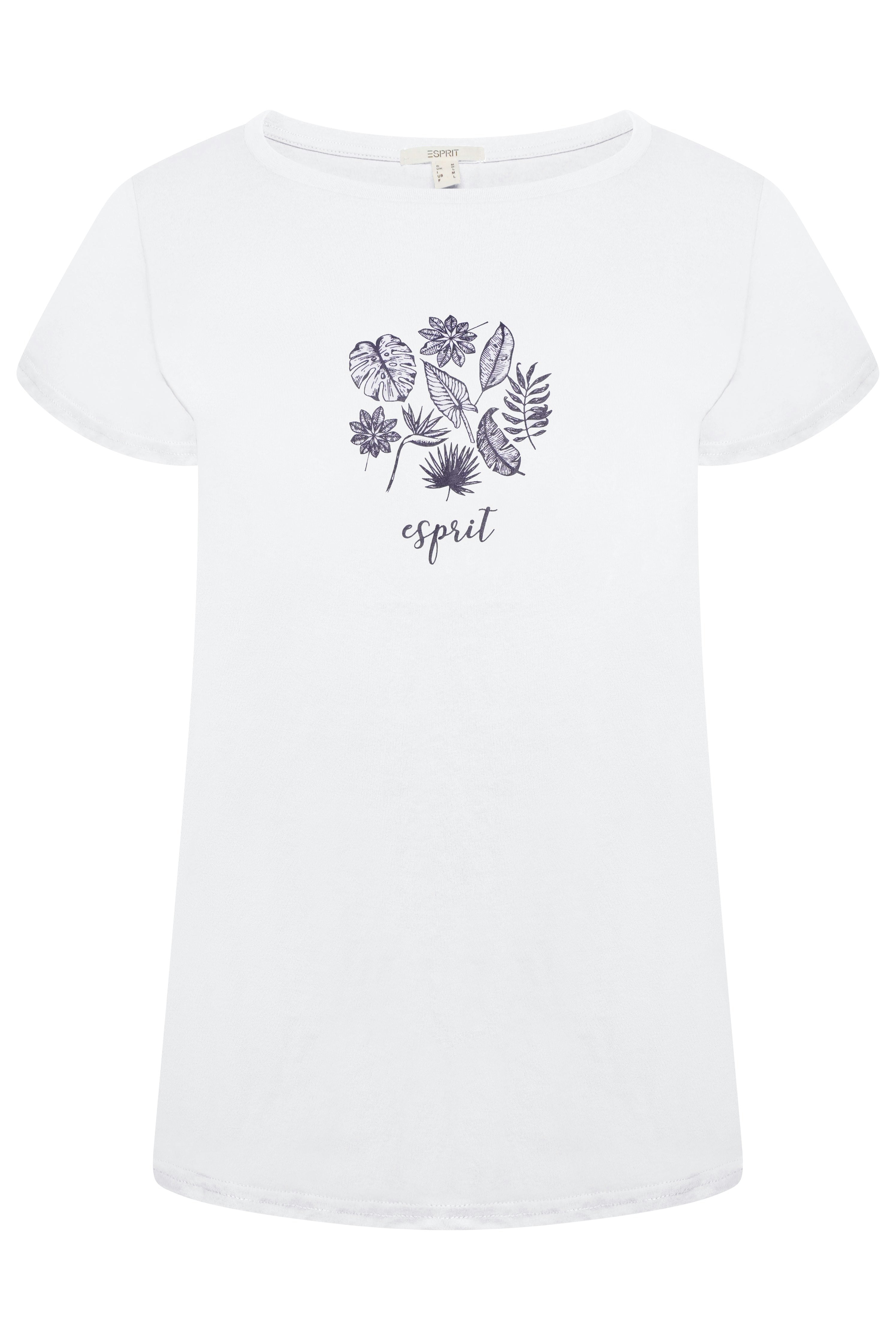 Esprit Women's White T-Shirt Pattern 13 - S