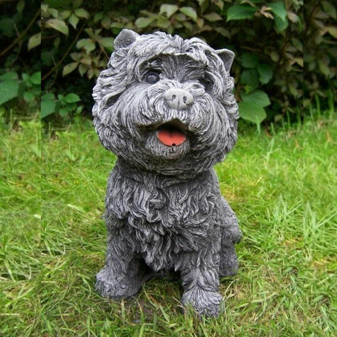 Osn Small Westie Terrier Stone Cast Dog Ornament