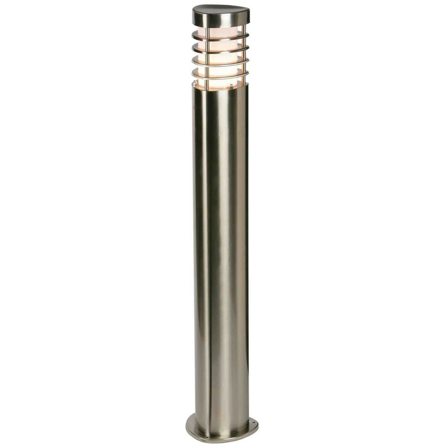 Rackhams Light Outdoor Garden Bollard Brushed Steel 9.2W Outside Path Led Lamp Post Ip44 Size 9