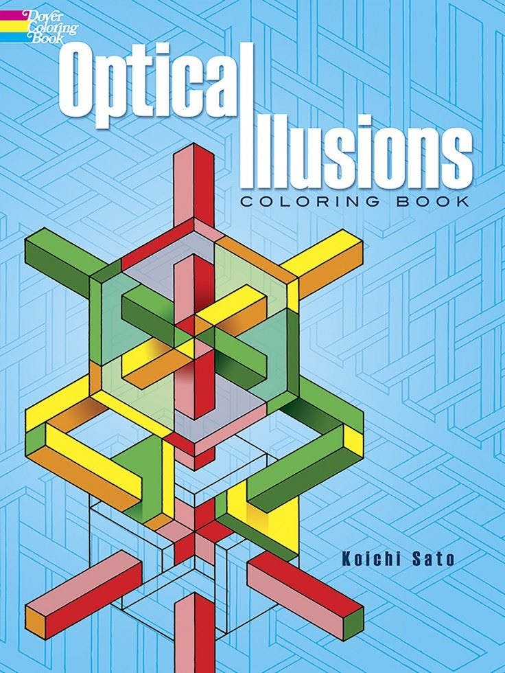 Optical Illusions Coloring Book by Koichi Sato and Coloring Books for Adults ... - Image 10