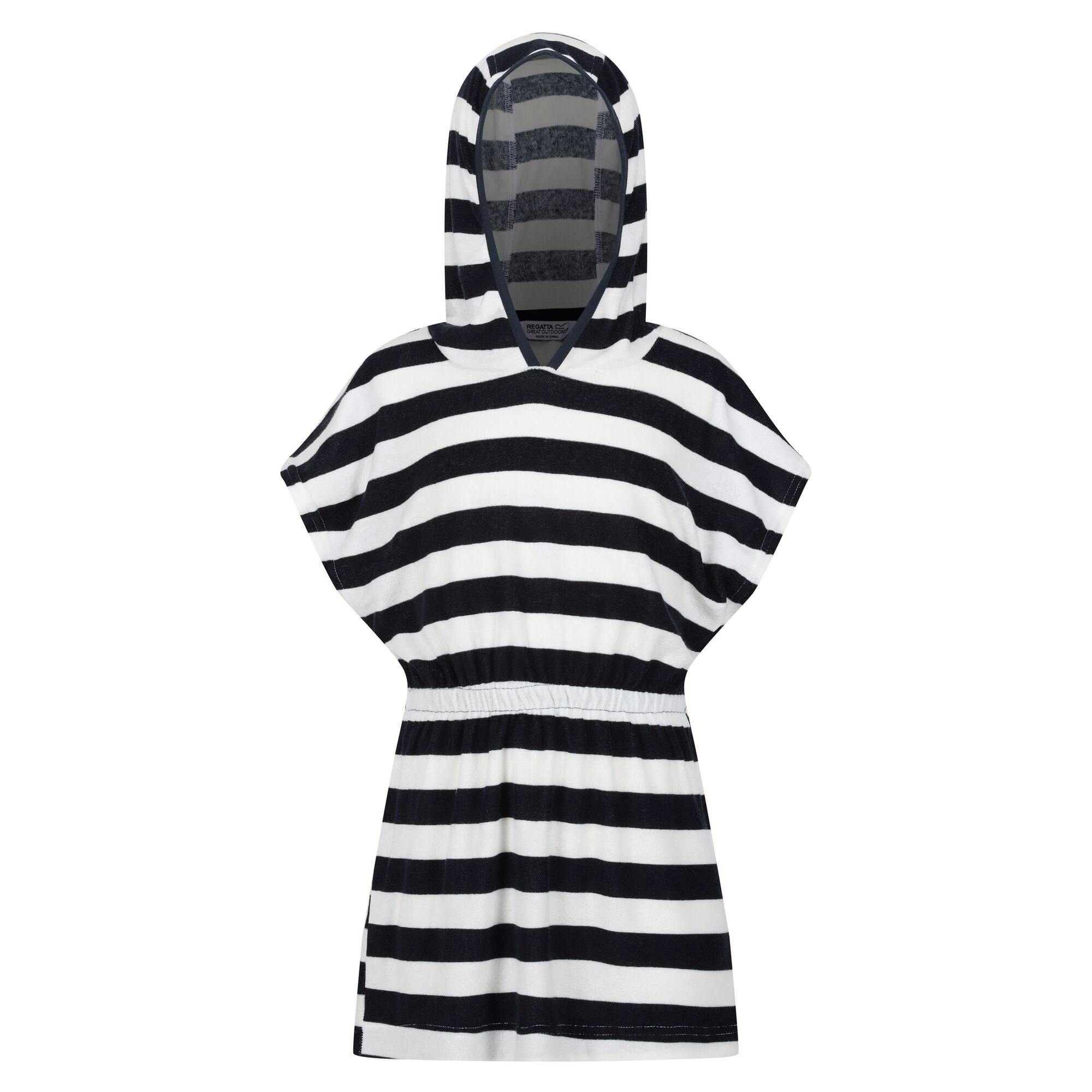 Regatta Childrens/Kids Bernessa Striped Towelling Poncho - Navy - 3-4 Years - Navy
