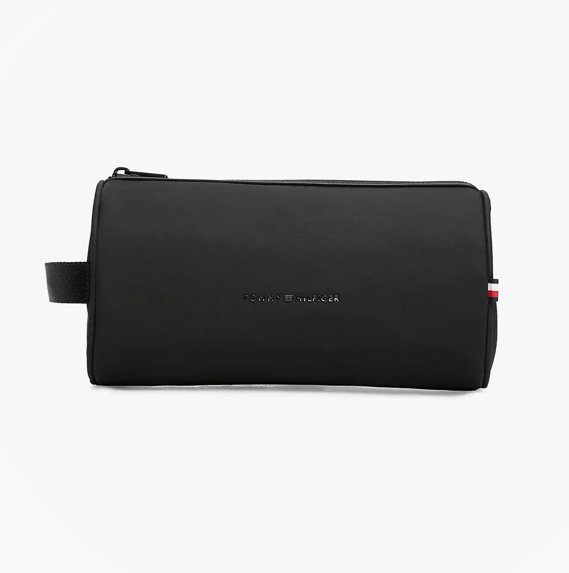 Tommy Hilfiger Men's Black Metal Logo Washbag