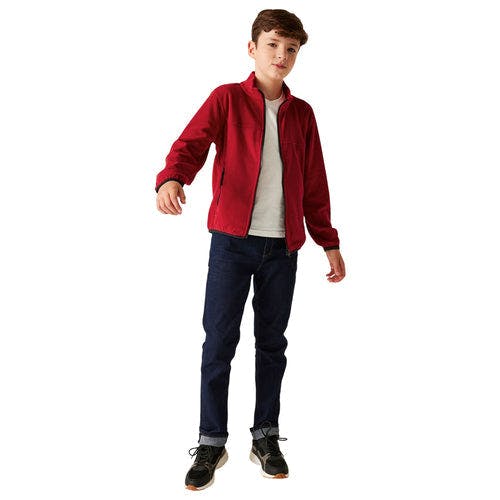 Regatta Red Junior Microfleece Jacket - Trf688 - Classic - 7-8 Years