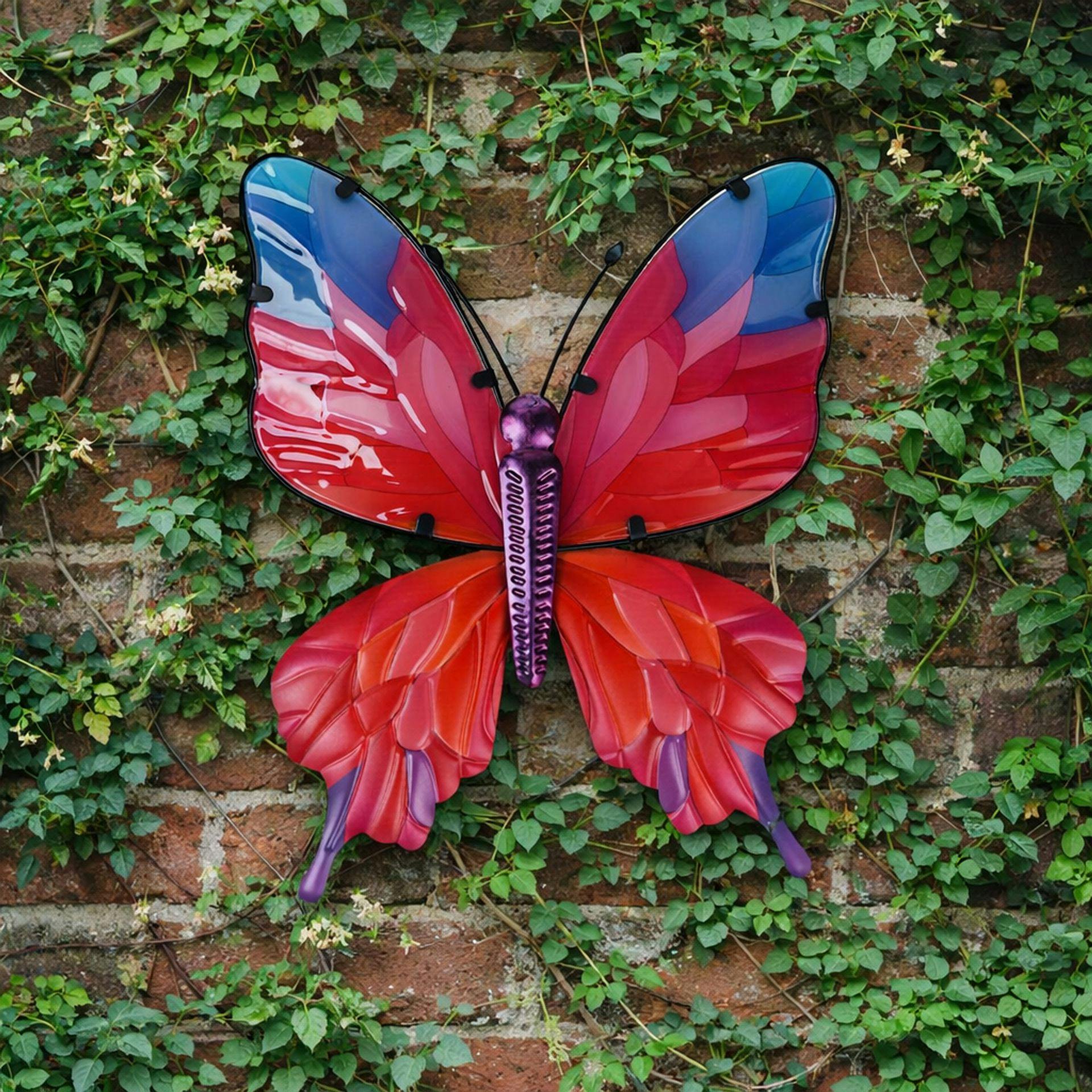 Rackhams Pink/Red/Blue Wall Decor - Butterfly