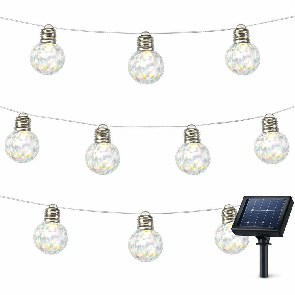 Gardenwize Light 10-Piece Solar String S – 2M Iridescent Led Bulb S
