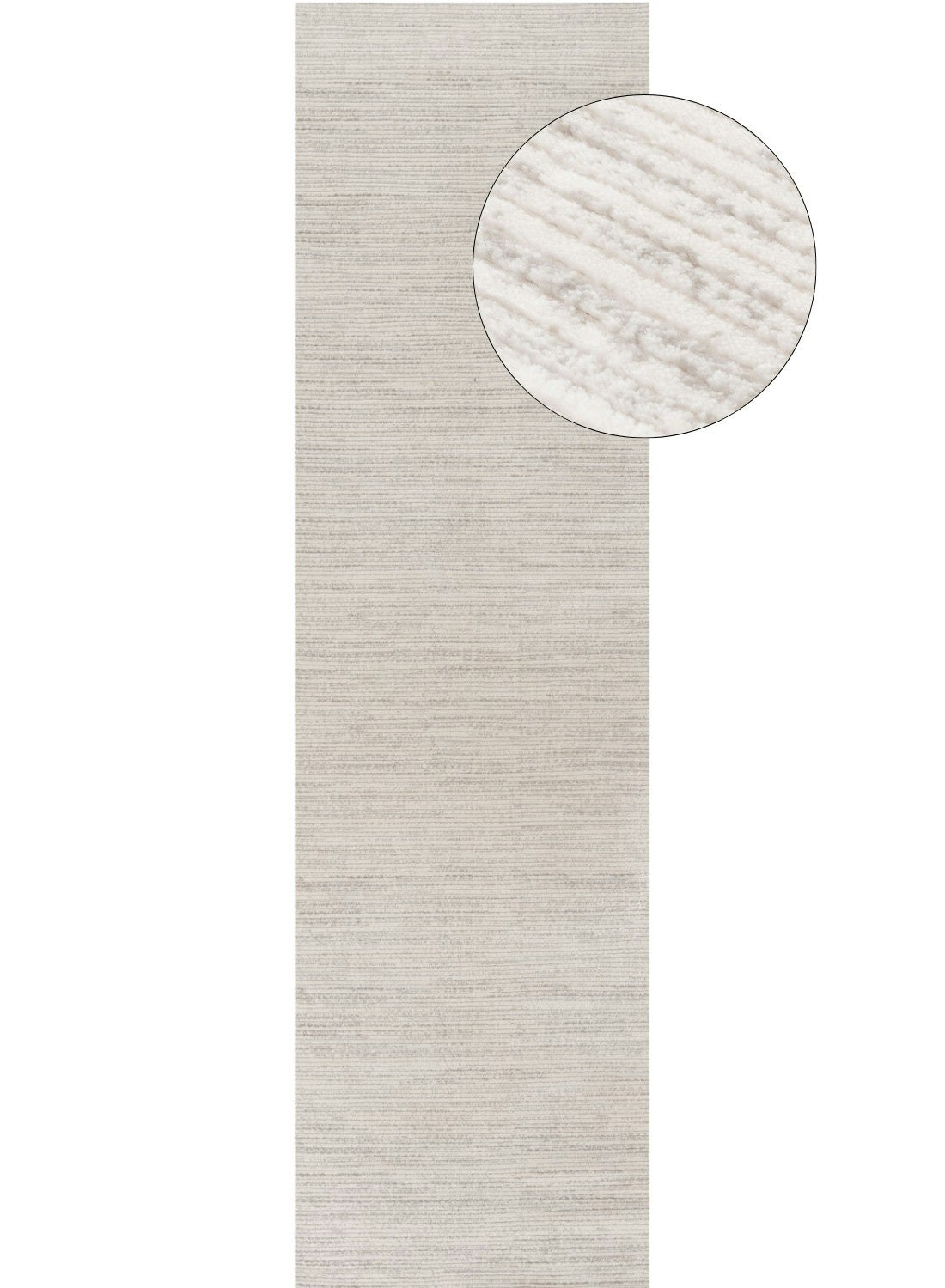 Rackhams Cream/Grey Carmel - Striped Rug | 6010 - 80X300 Cm
