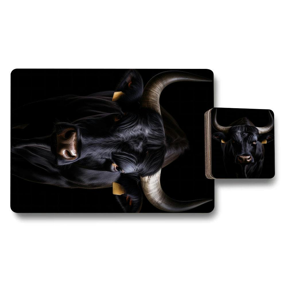 Rackhams Set Of 12 Placemats And Coasters Designer Artwork And Wood Bottom