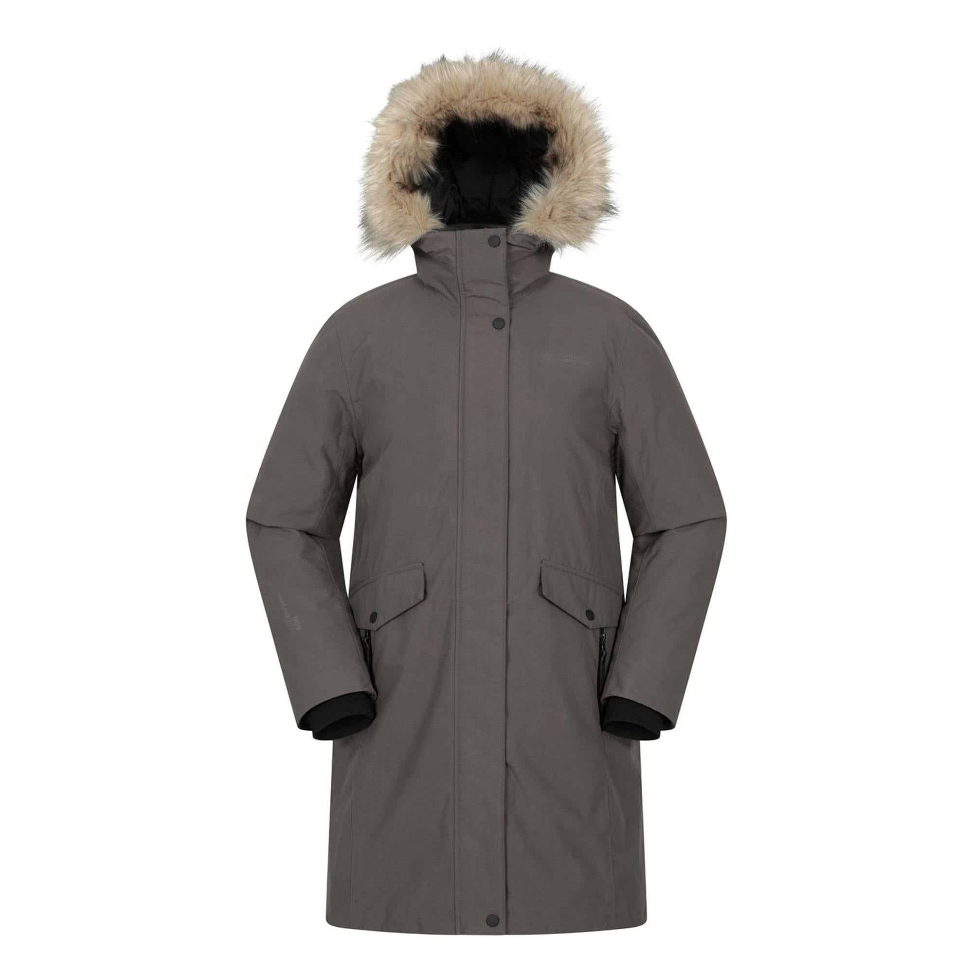 Mountain Warehouse Women's Grey Marlow Extreme Down Waterproof Parka - 16 Uk - 100% Mixed