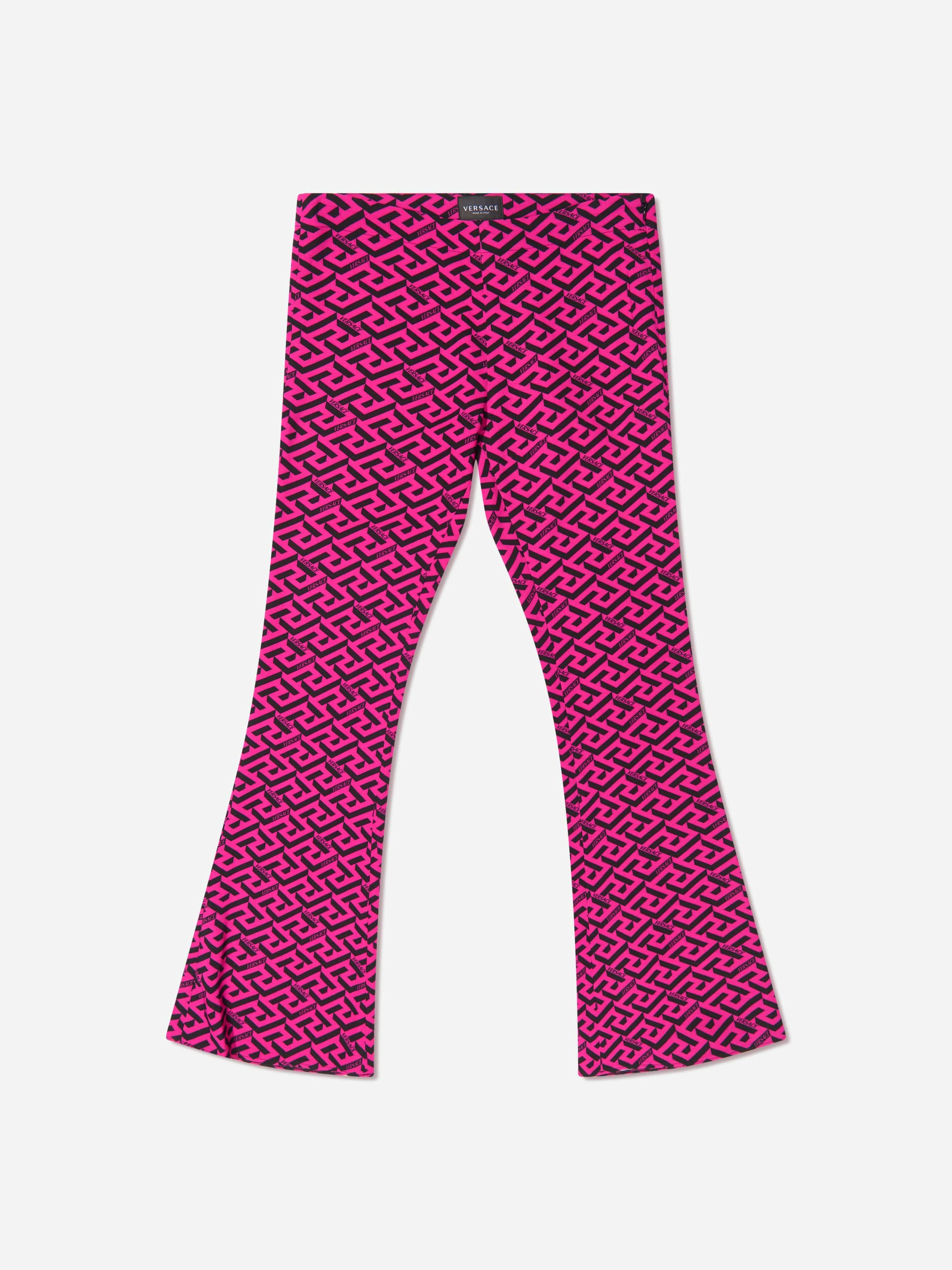 Versace Girls Pink Flared Leggings - 10 Yrs
