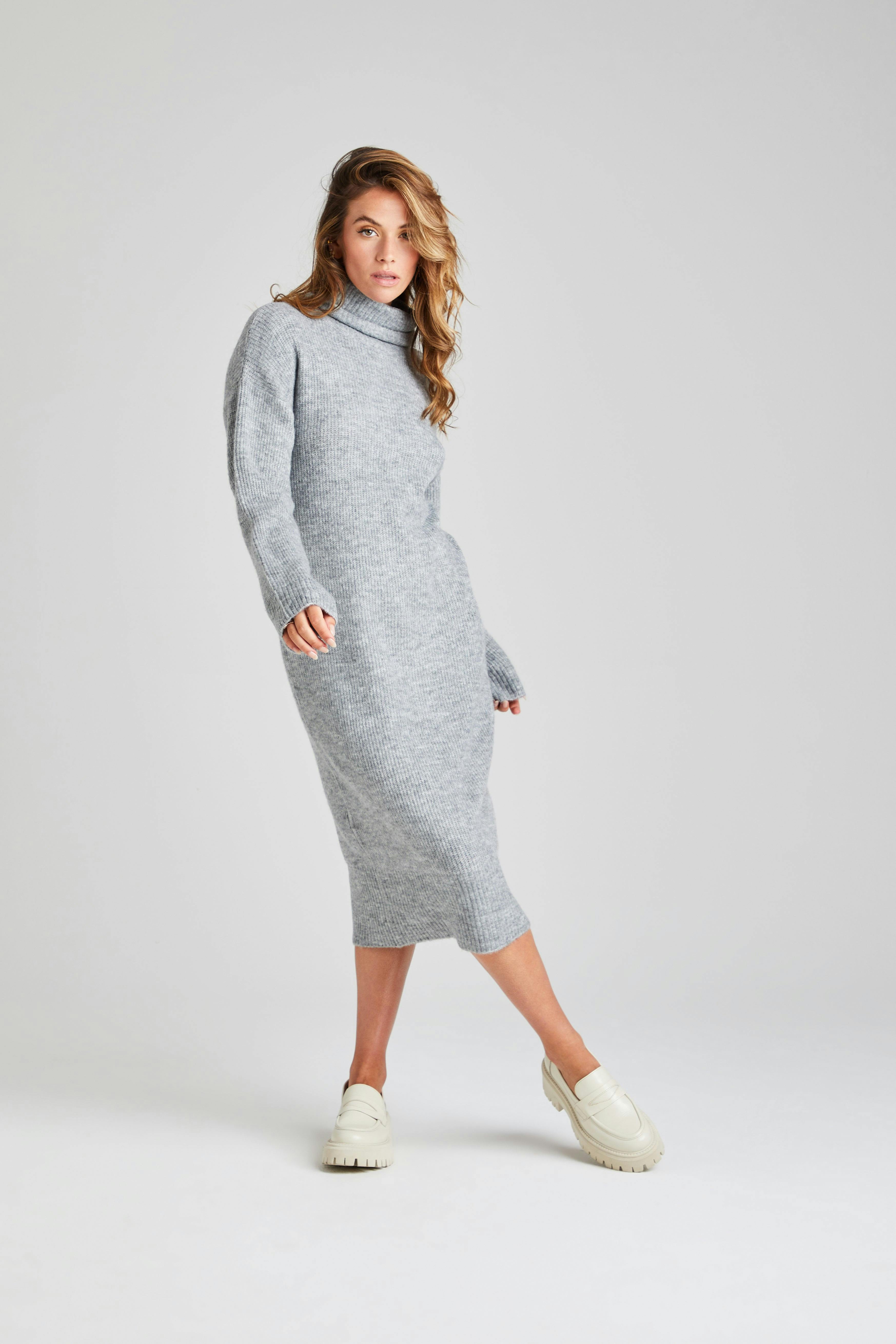 Urban Bliss Grey Roll Neck Dress - S