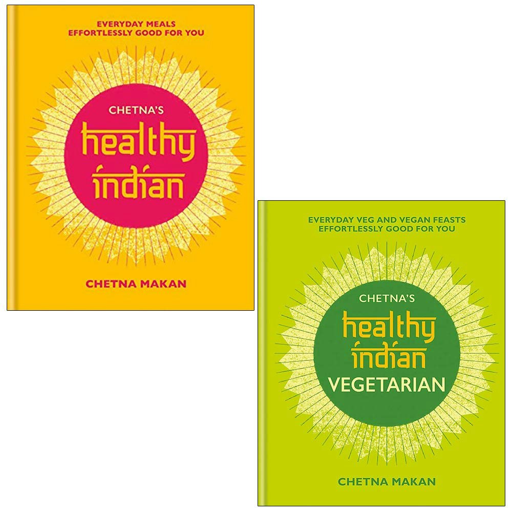 Mitchell Beazley Chetnas Healthy Indian And Vegetarian By Chetna Makan Books Collection Set Size 2