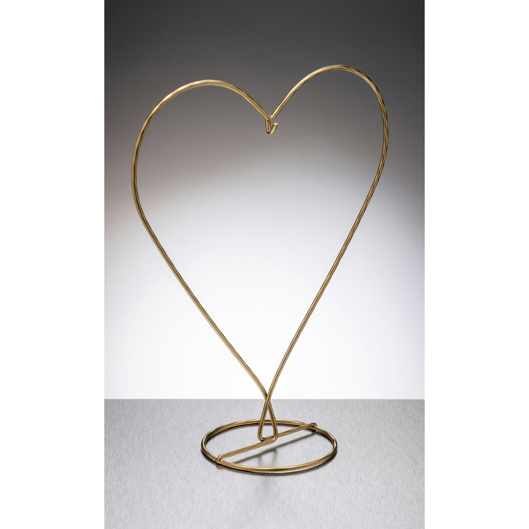 Sienna Glass Gold Heart Shaped Metal Ornament Stand