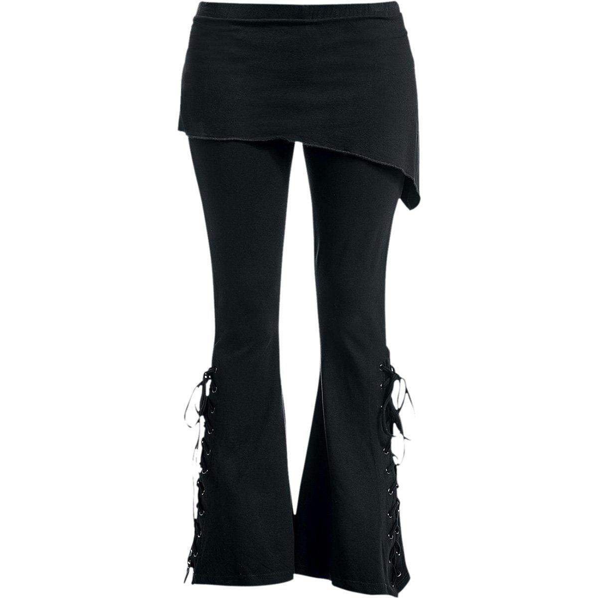 Spiral Direct Urban Fashion - 2In1 Boot-Cut Leggings With Micro Slant Skirt - M - Spi - Spi