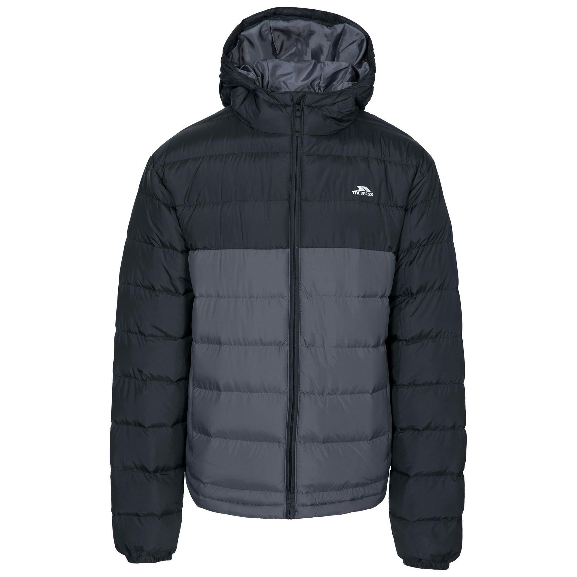 Trespass Men's Black Oskar Padded Water Resistant Jacket - L - 100% Polyester